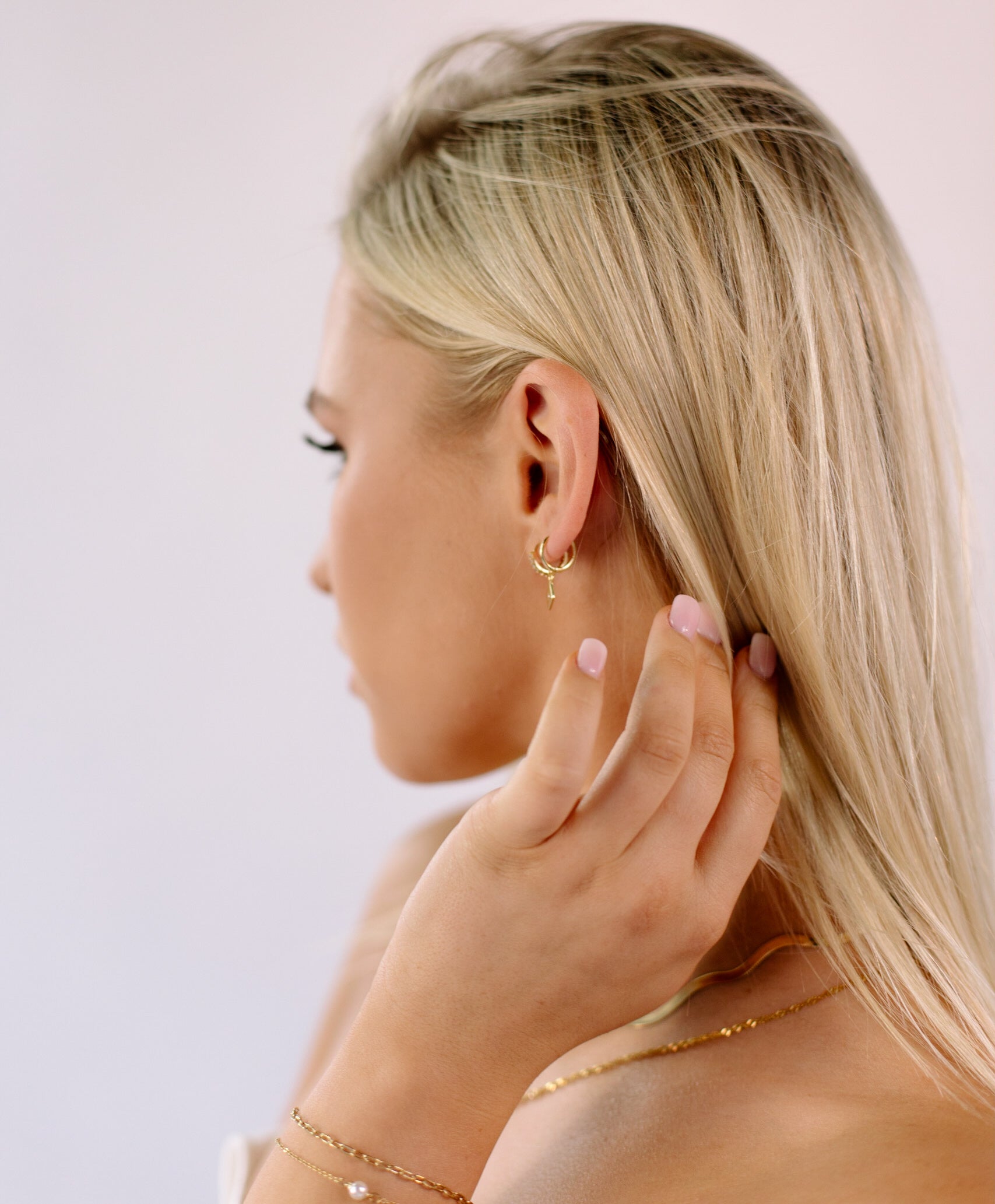 Riley - Drop Huggers 18k Gold