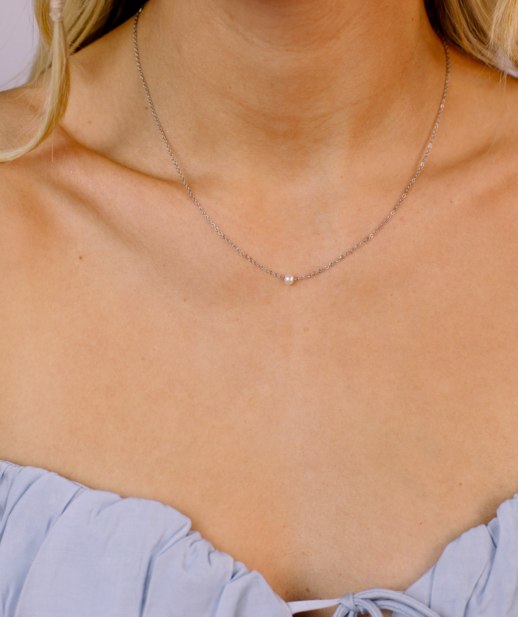Hannah - Pearl 18k Gold Necklace