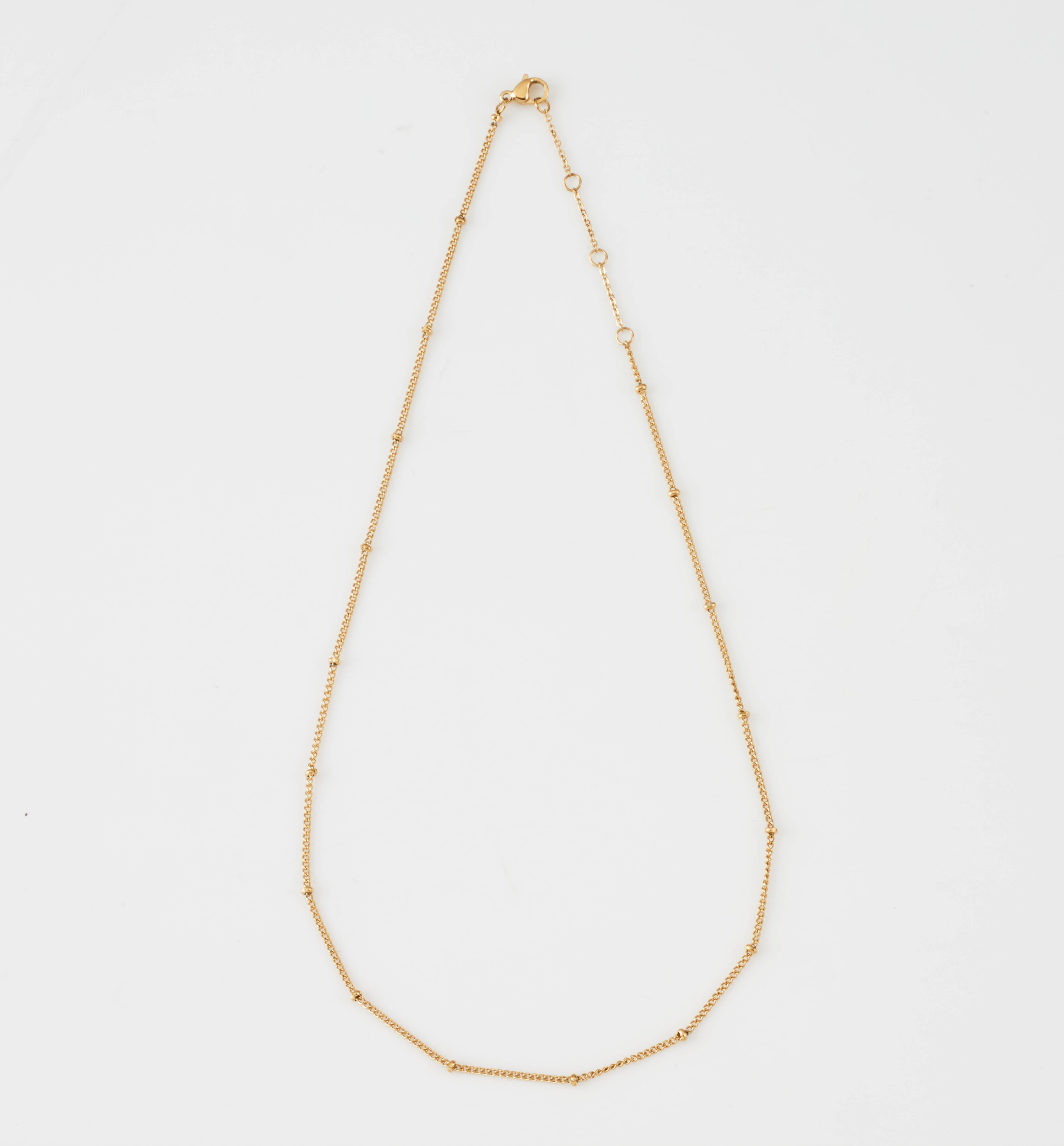 Josie - Gold Beaded Chain Necklace - Camilla Dovey Jewelry