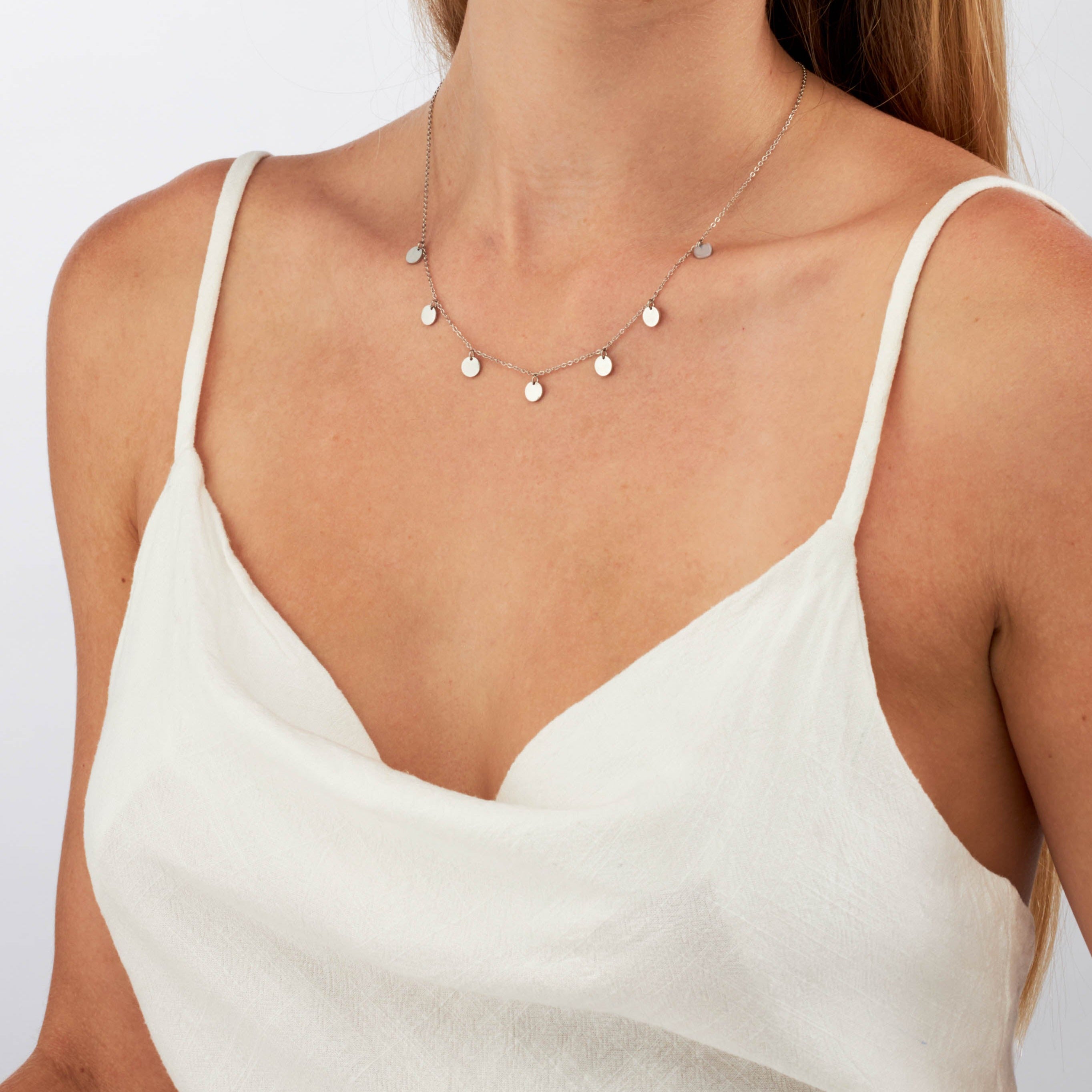 Skyler - Silver disk necklace - Camilla Dovey Jewelry