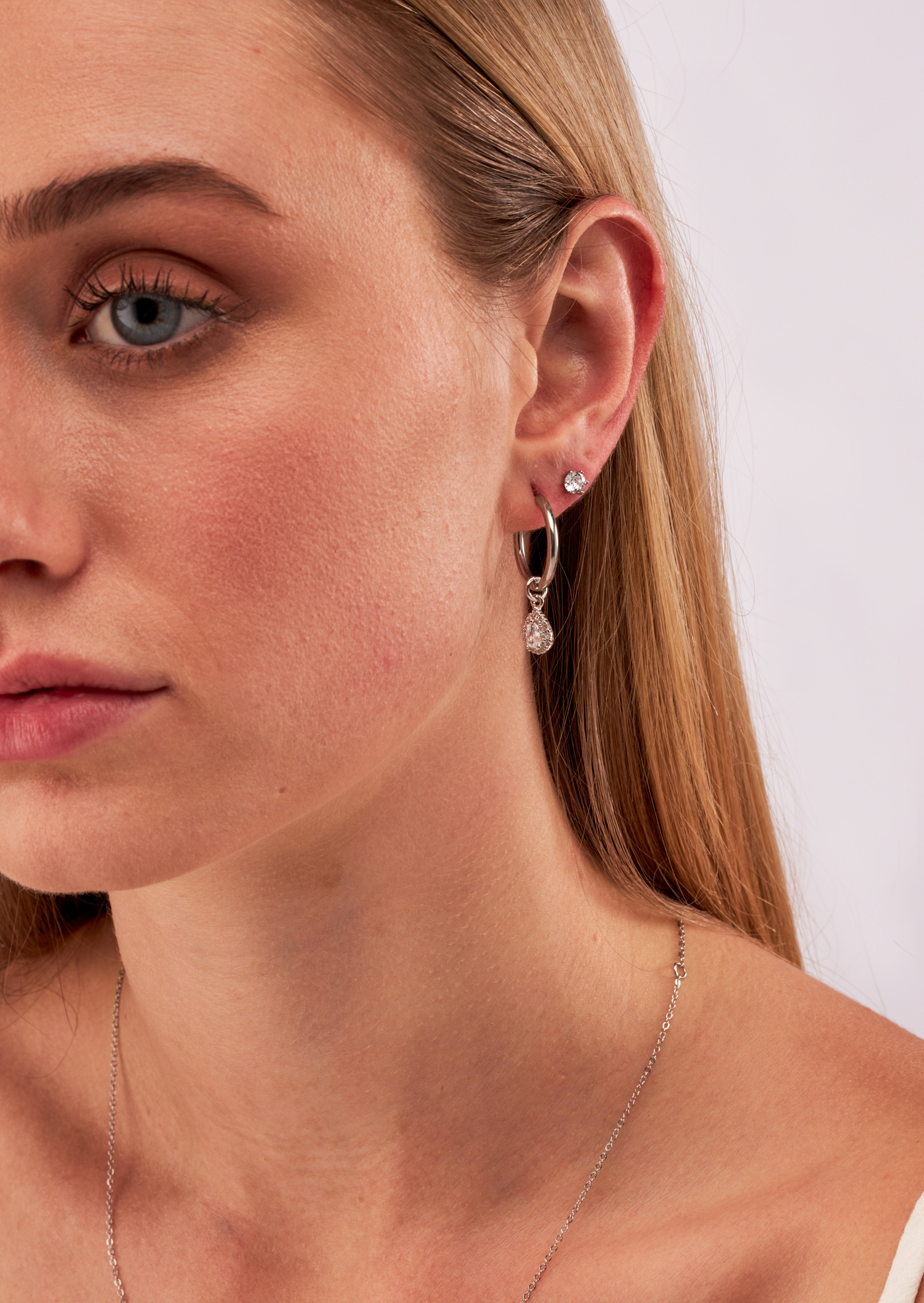 Claire Studs Zirconia - 18k Gold/Silver Earrings - Camilla Dovey Jewelry