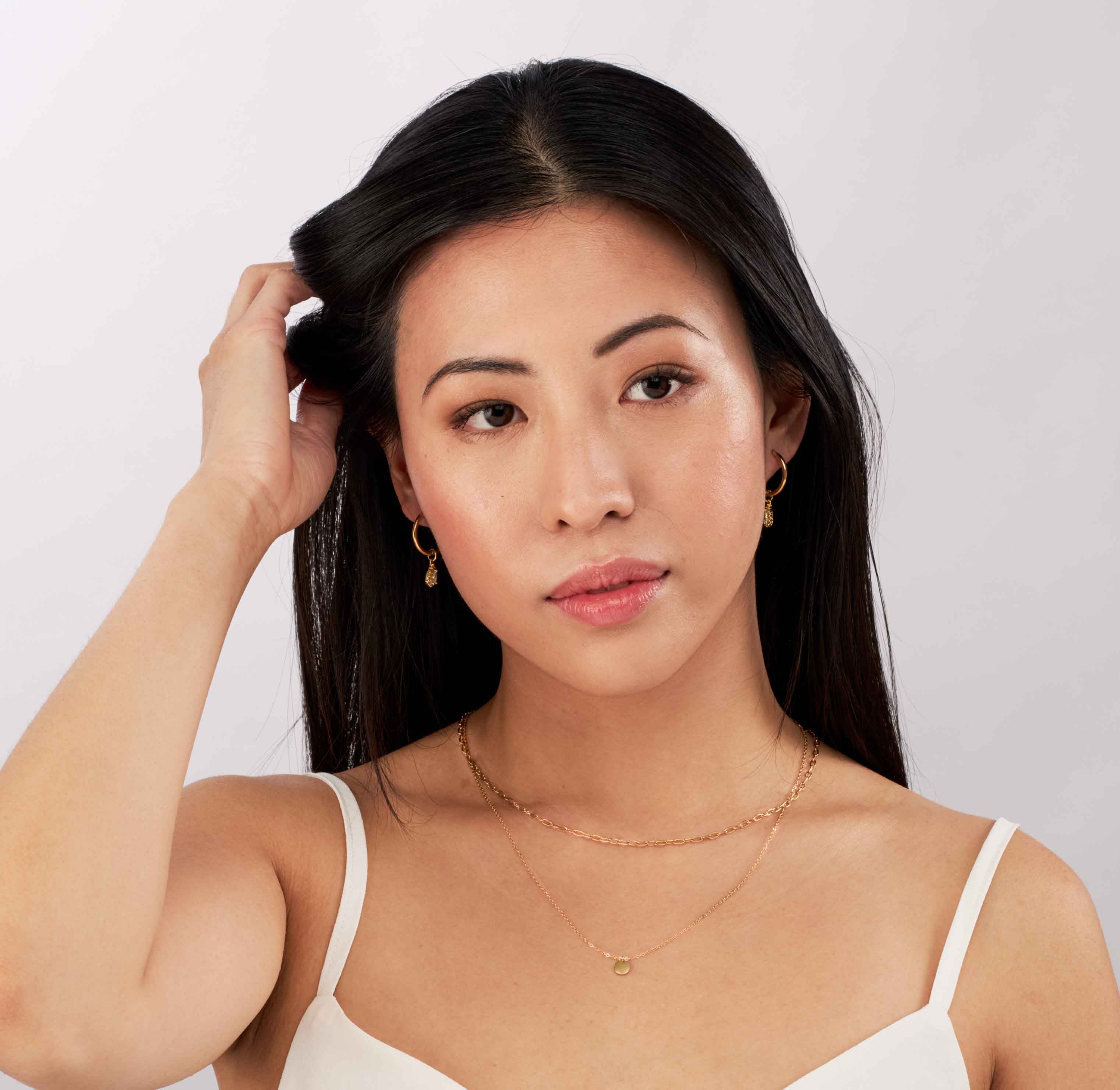 Aspyn - 18k Gold Disk Pendant Necklace - Camilla Dovey Jewelry