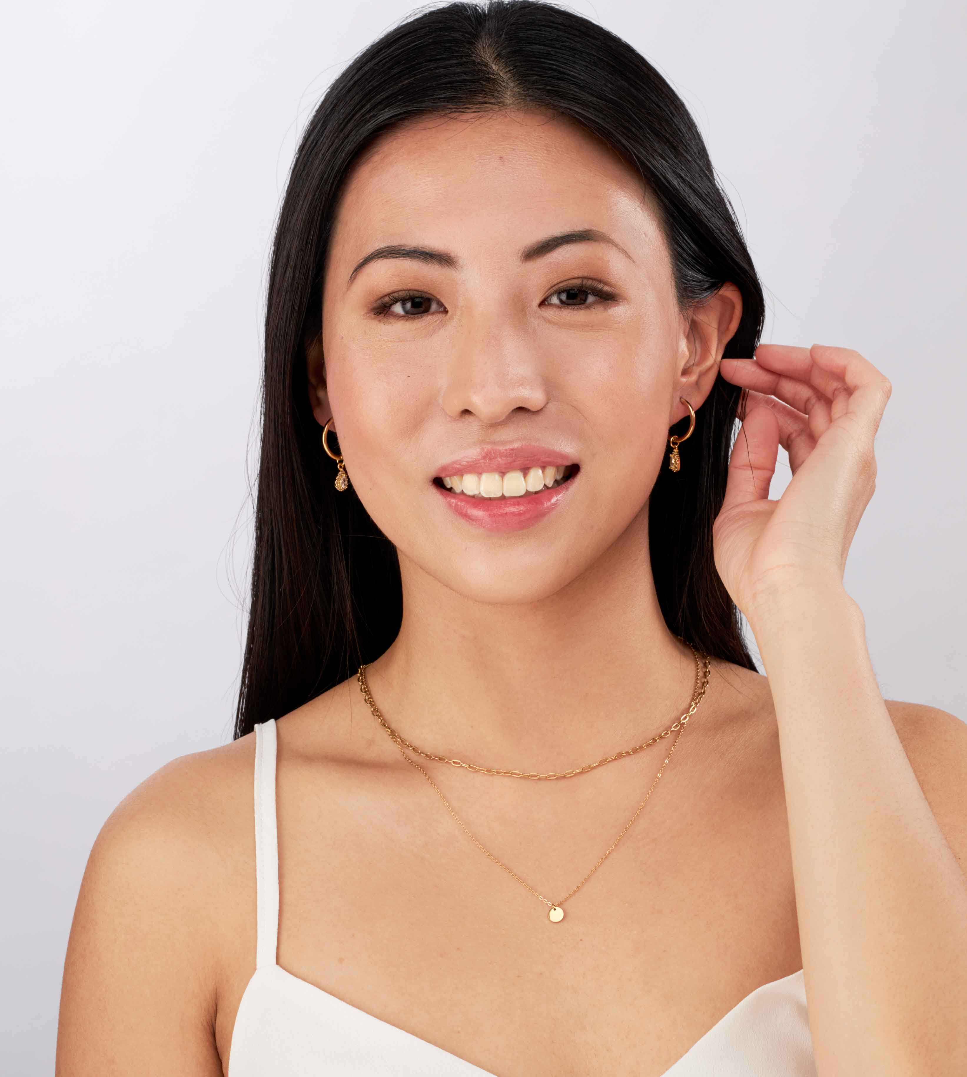 Aspyn - 18k Gold Disk Pendant Necklace - Camilla Dovey Jewelry