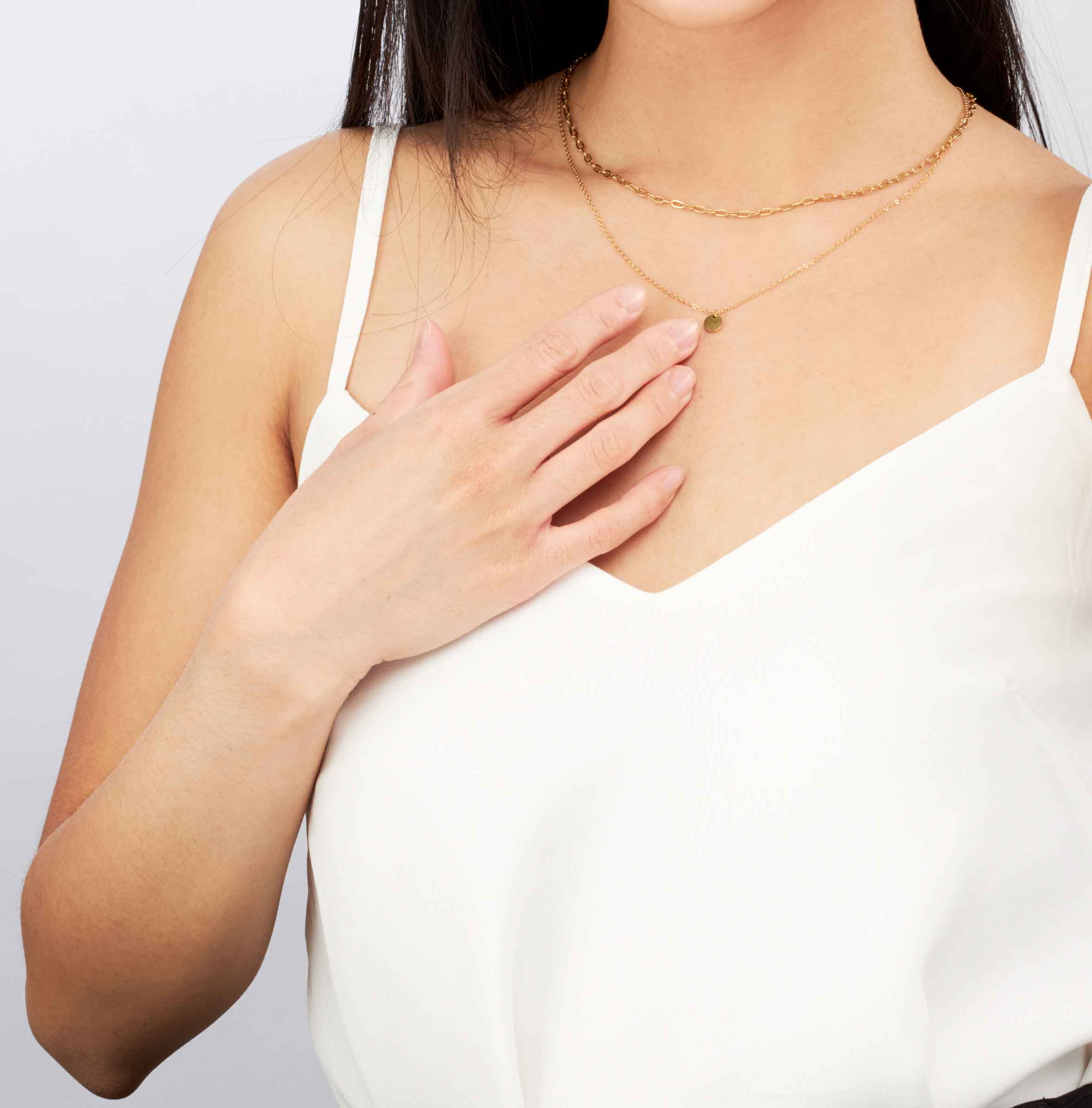 Aspyn - 18k Gold Disk Pendant Necklace - Camilla Dovey Jewelry