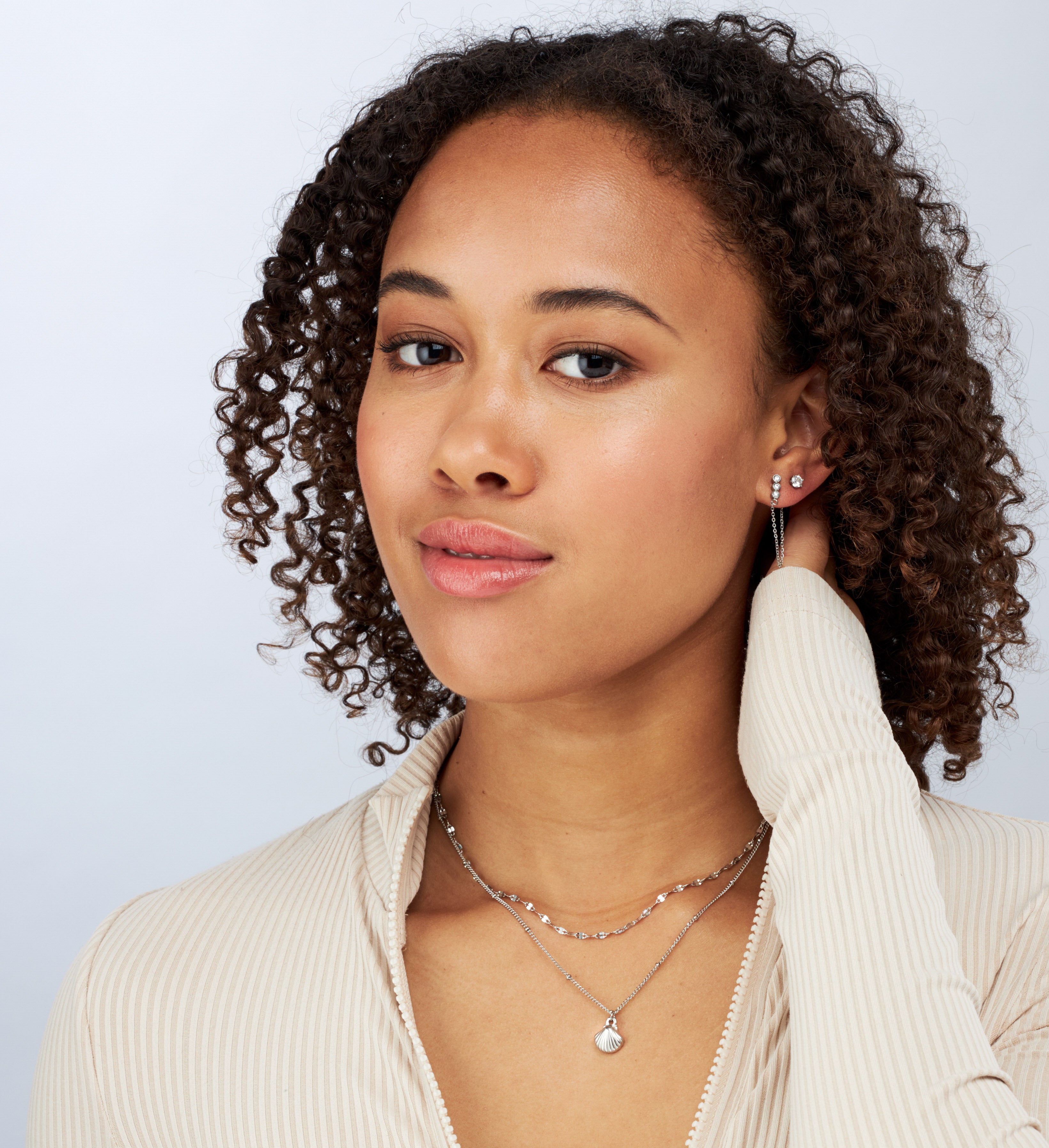 Hamptons - 18k Gold Chain Zirconia Earrings - Camilla Dovey Jewelry