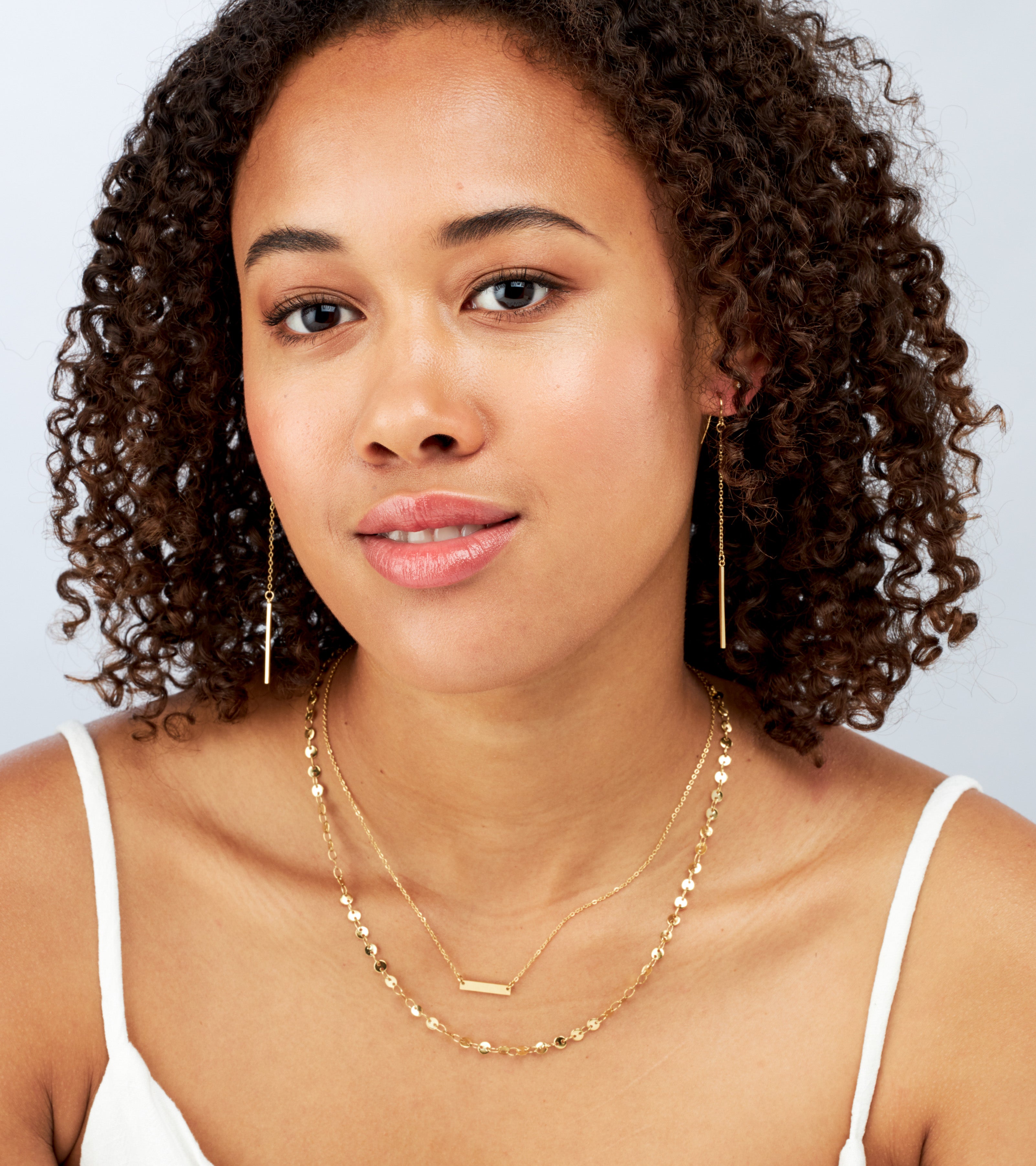 Saskia - 18k Gold Bar Necklace