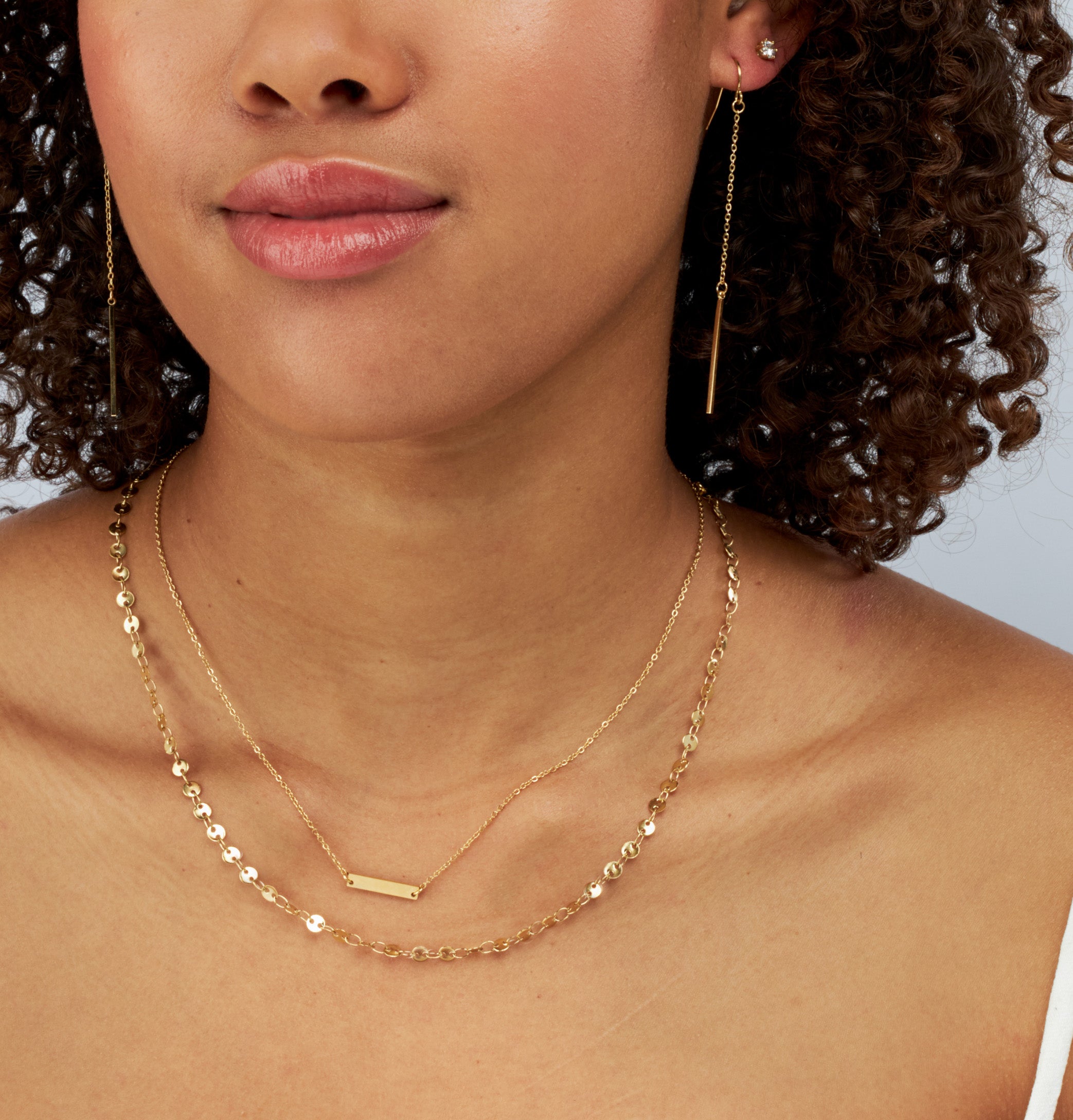 Saskia - 18k Gold Bar Necklace