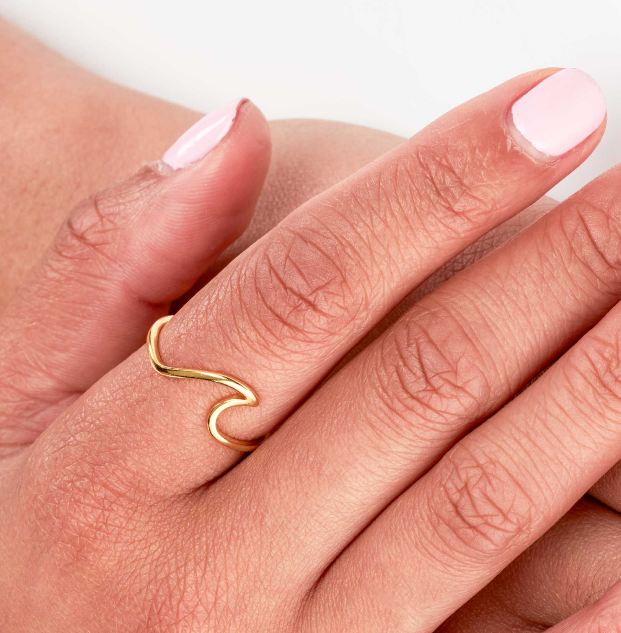 Ocean Wave Ring - 18k Gold plated stainless steel - Camilla Dovey Jewelry