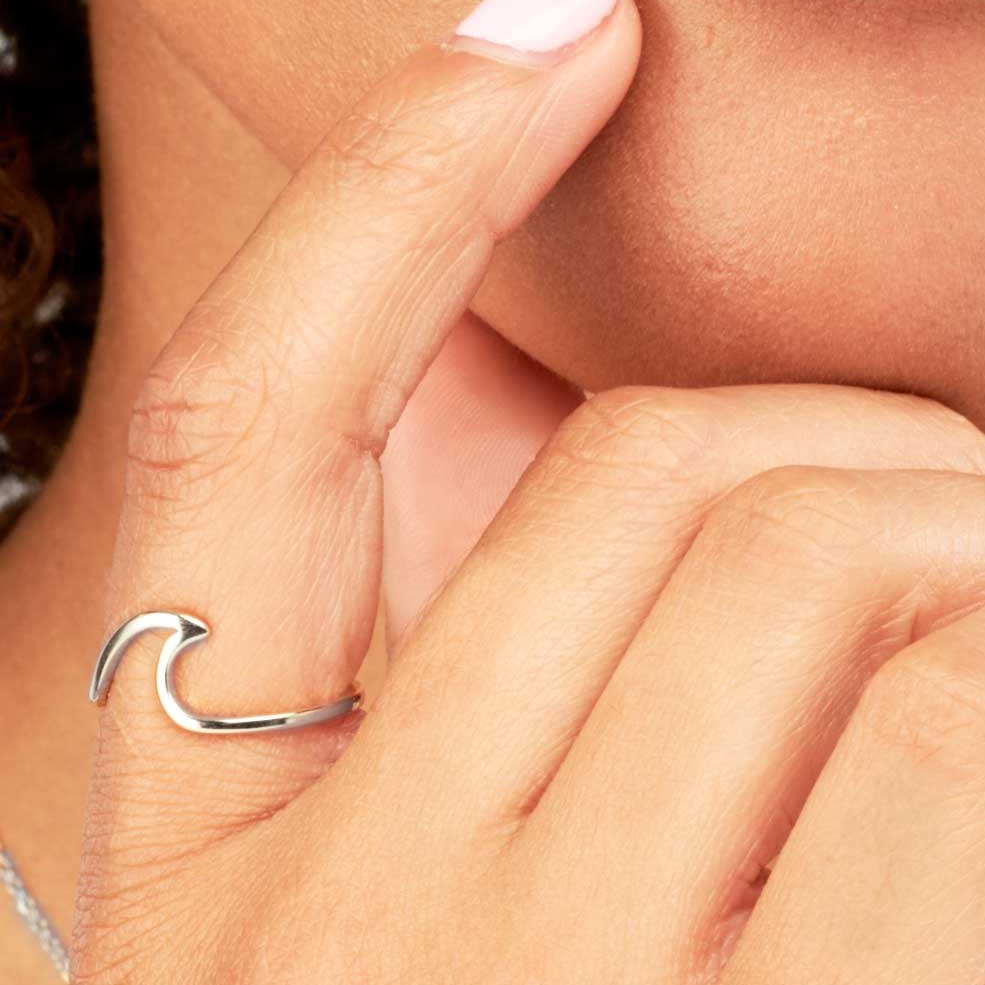 Ocean Wave Ring - Stainless Steel - Camilla Dovey Jewelry