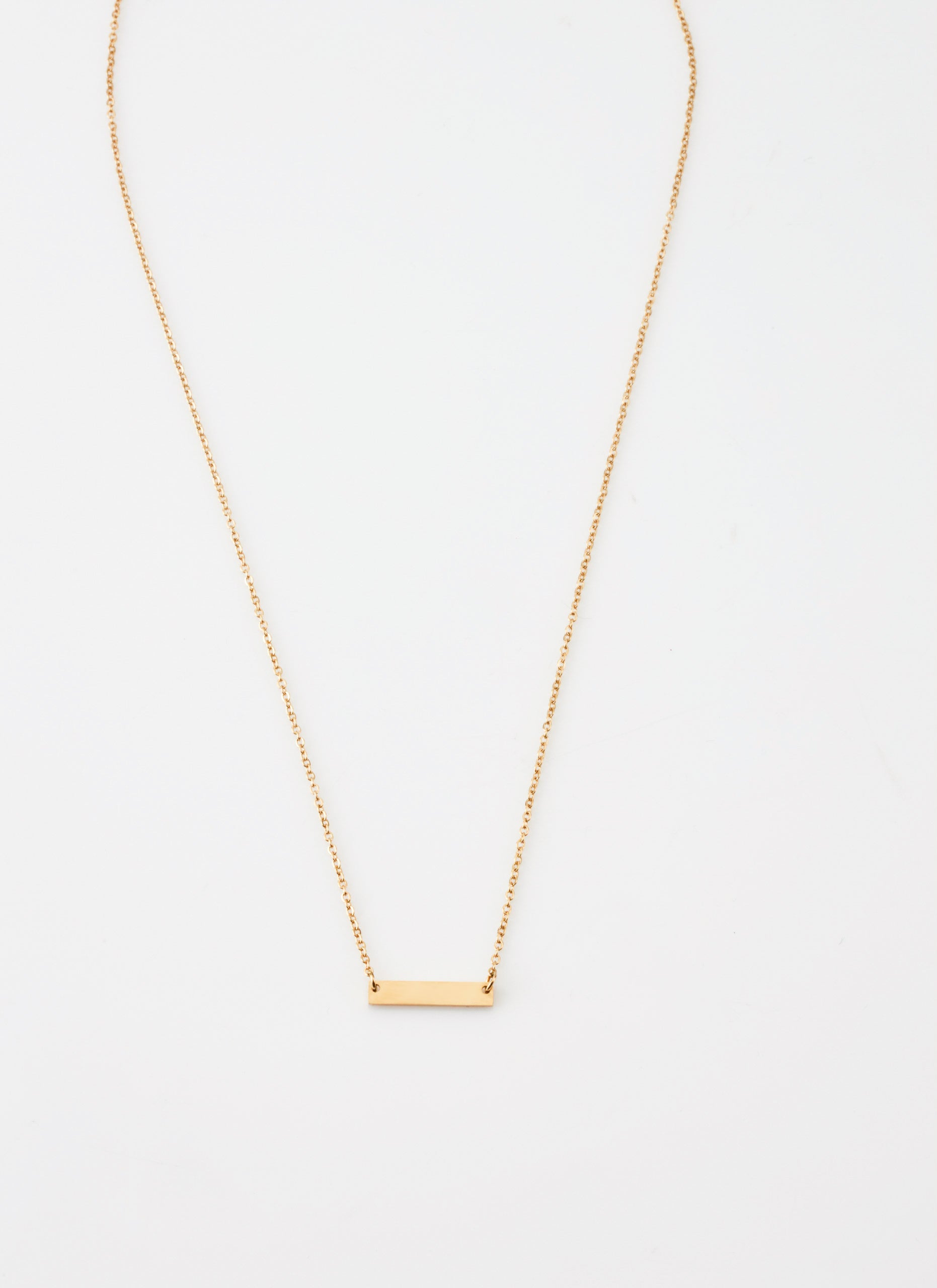 Saskia - 18k Gold Bar Necklace