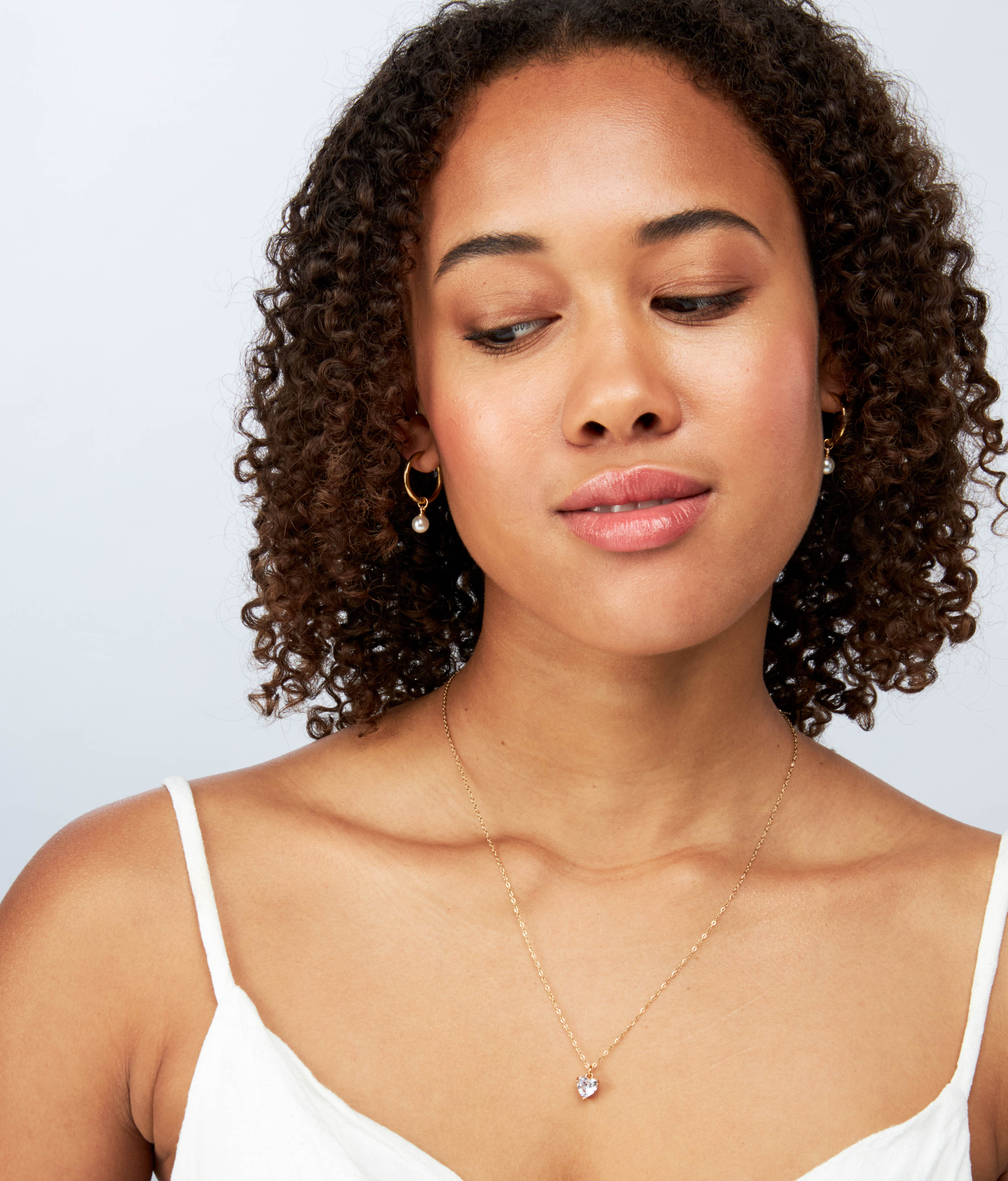 Dayna - 18k Gold Zirconia Heart Necklace - Camilla Dovey Jewelry