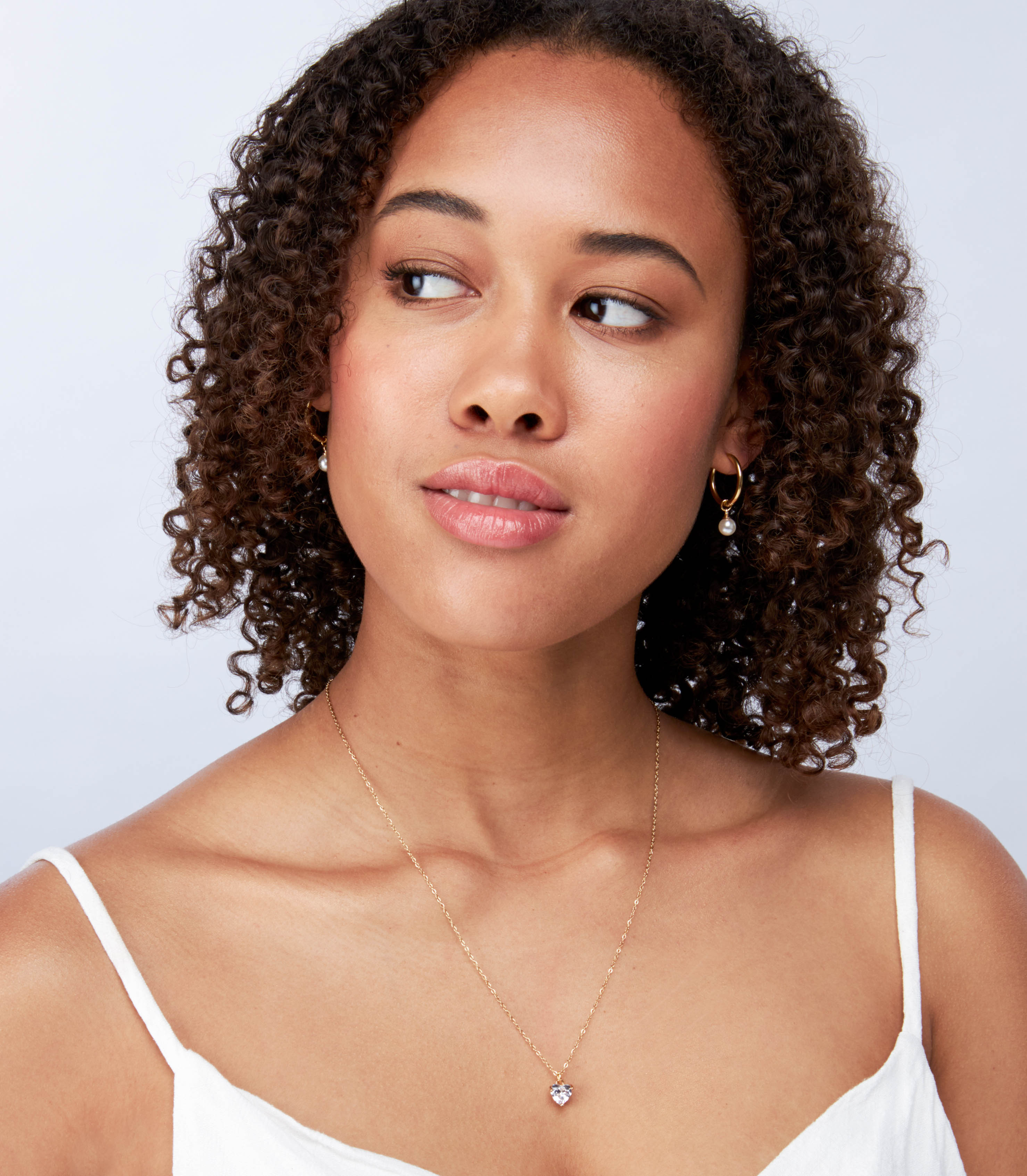 Dayna - 18k Gold Zirconia Heart Necklace - Camilla Dovey Jewelry