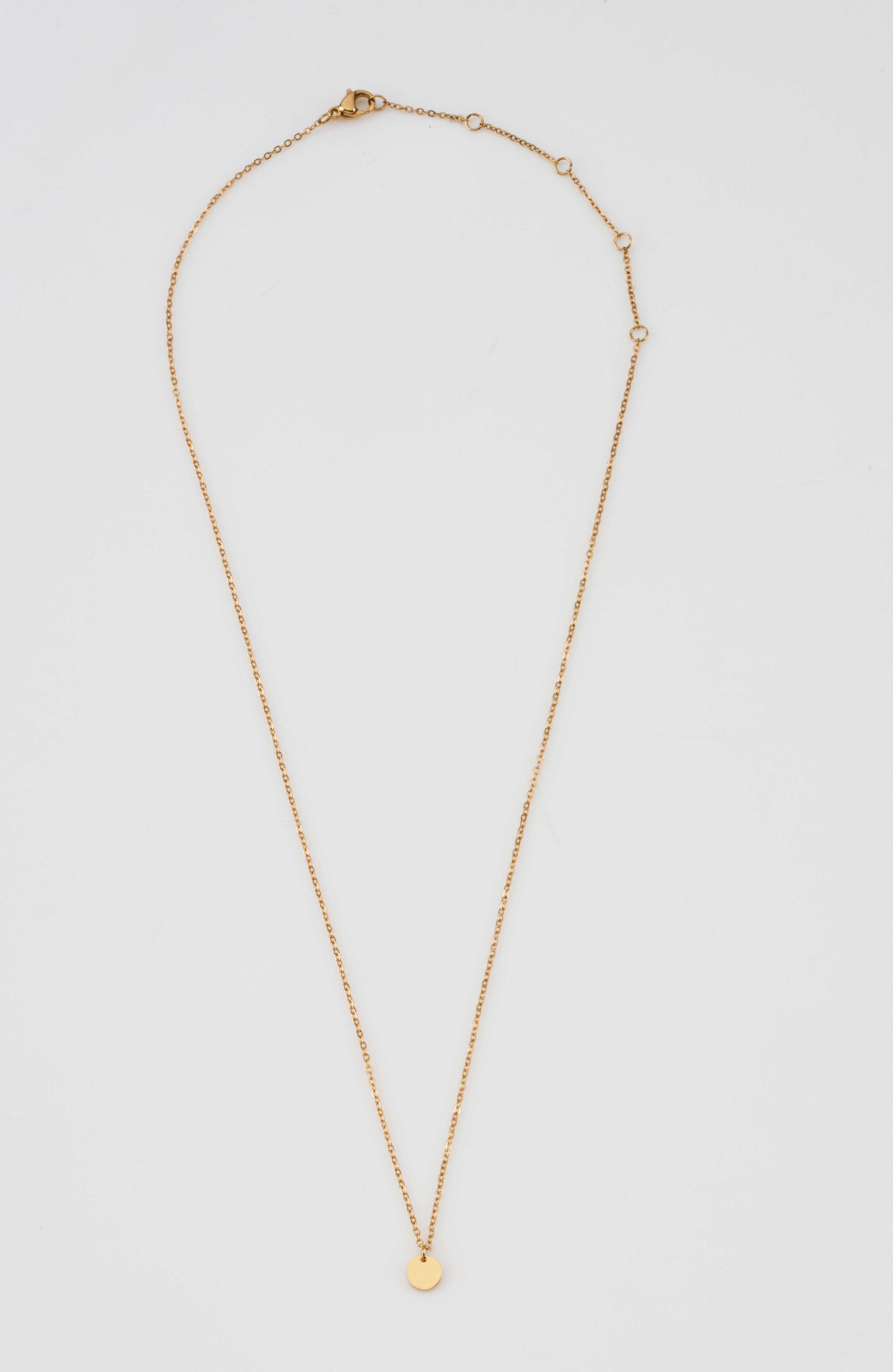 Aspyn - 18k Gold Disk Pendant Necklace - Camilla Dovey Jewelry