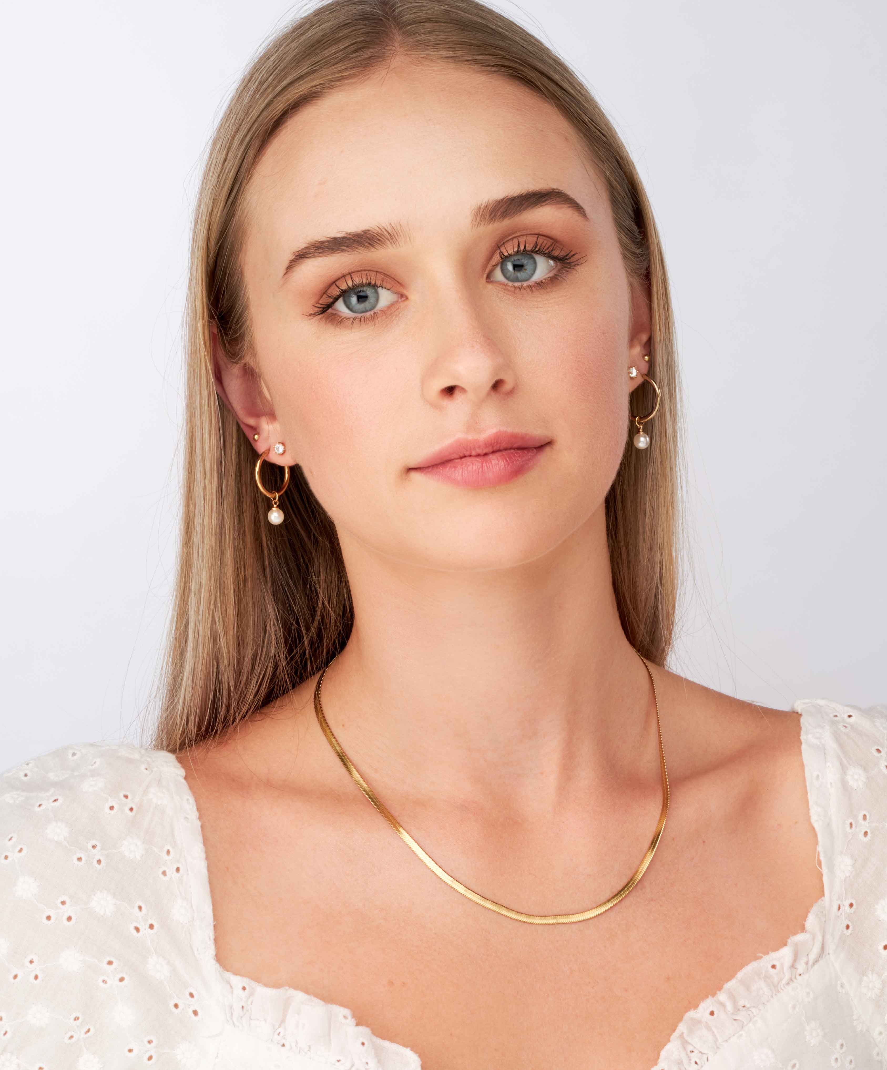 Pearl Hoops - 18k Gold Earrings - Camilla Dovey Jewelry