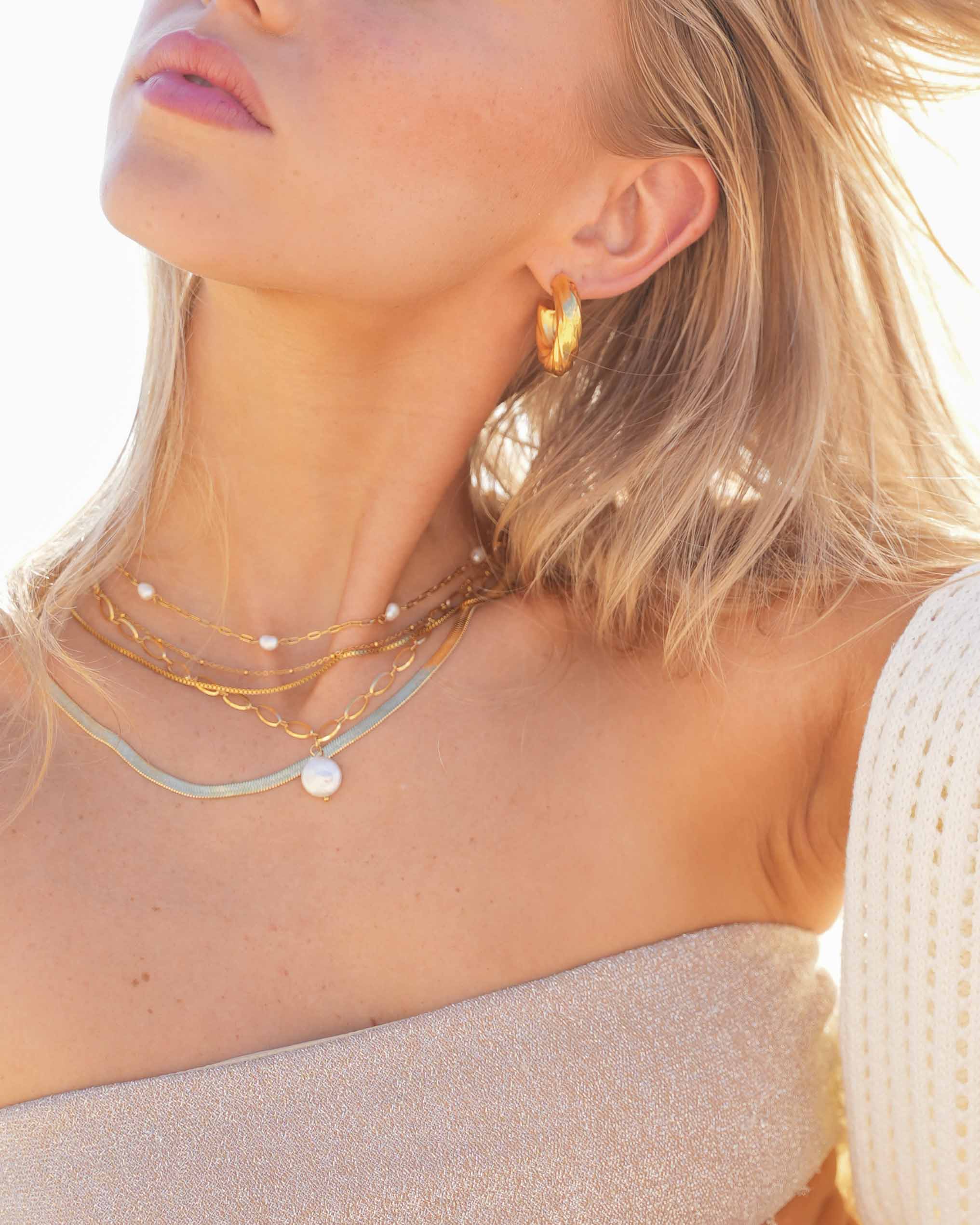 Hazel - 18k Gold Chunky Hoops