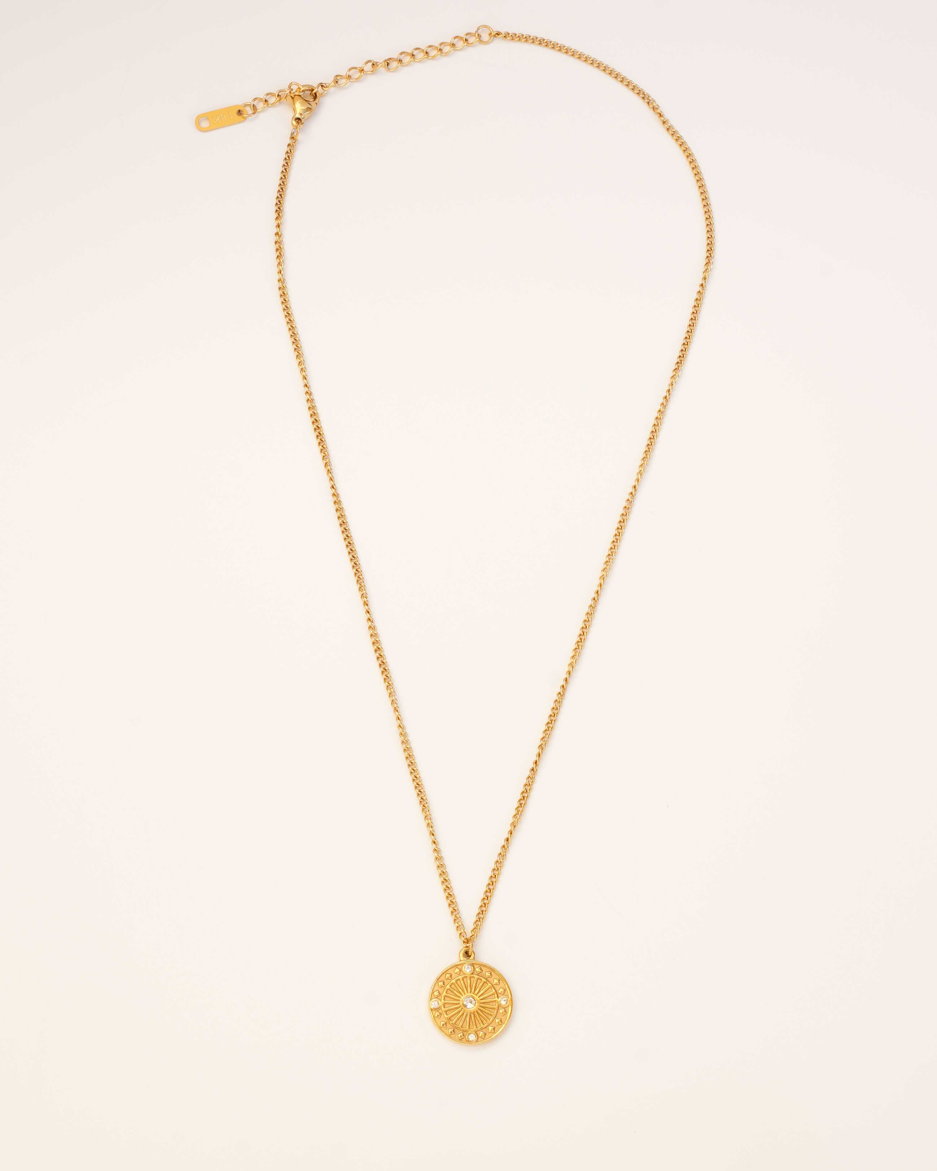 August - 18k Gold Pendant Necklace