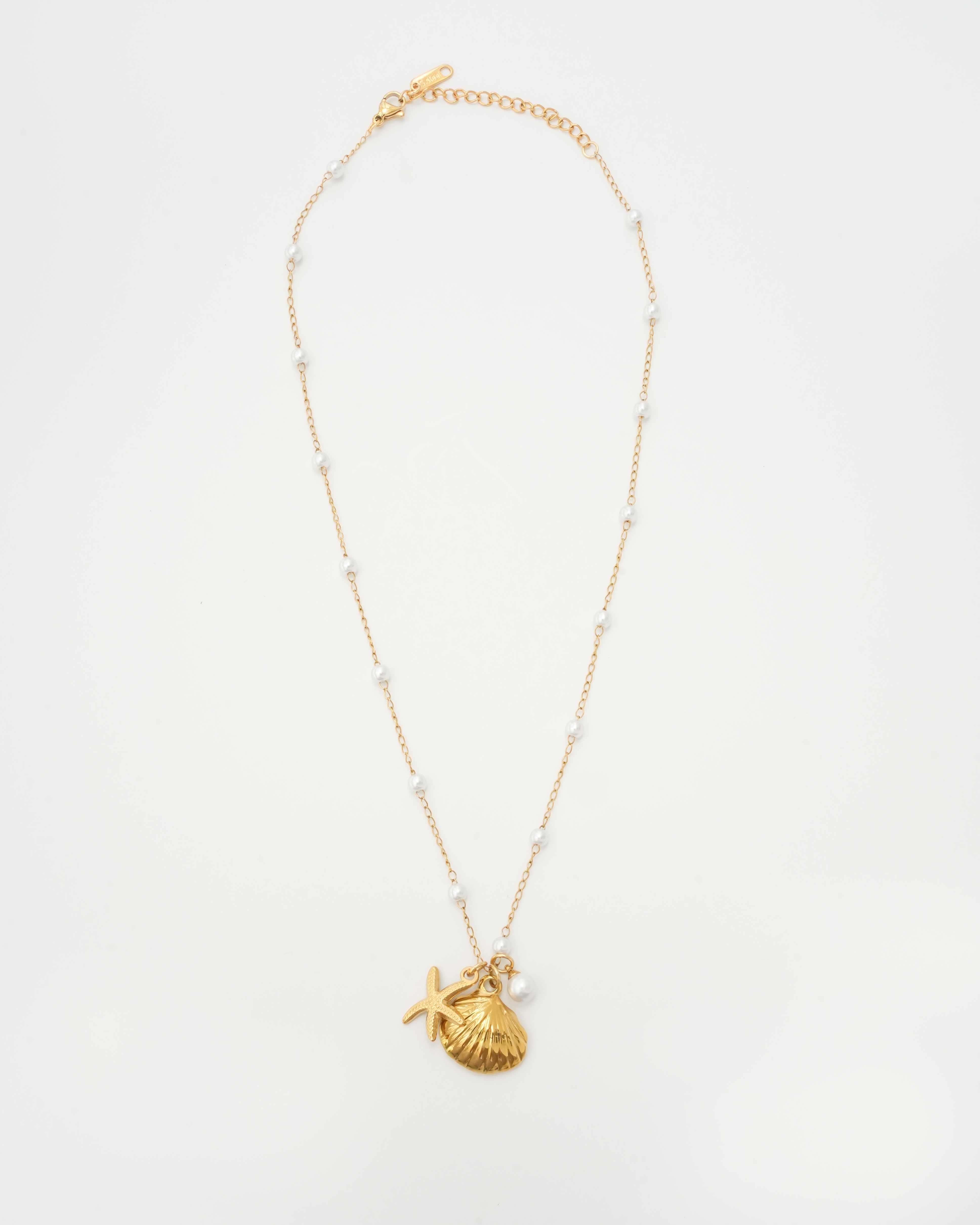 Dune - 18k Gold Pearl Shell Necklace