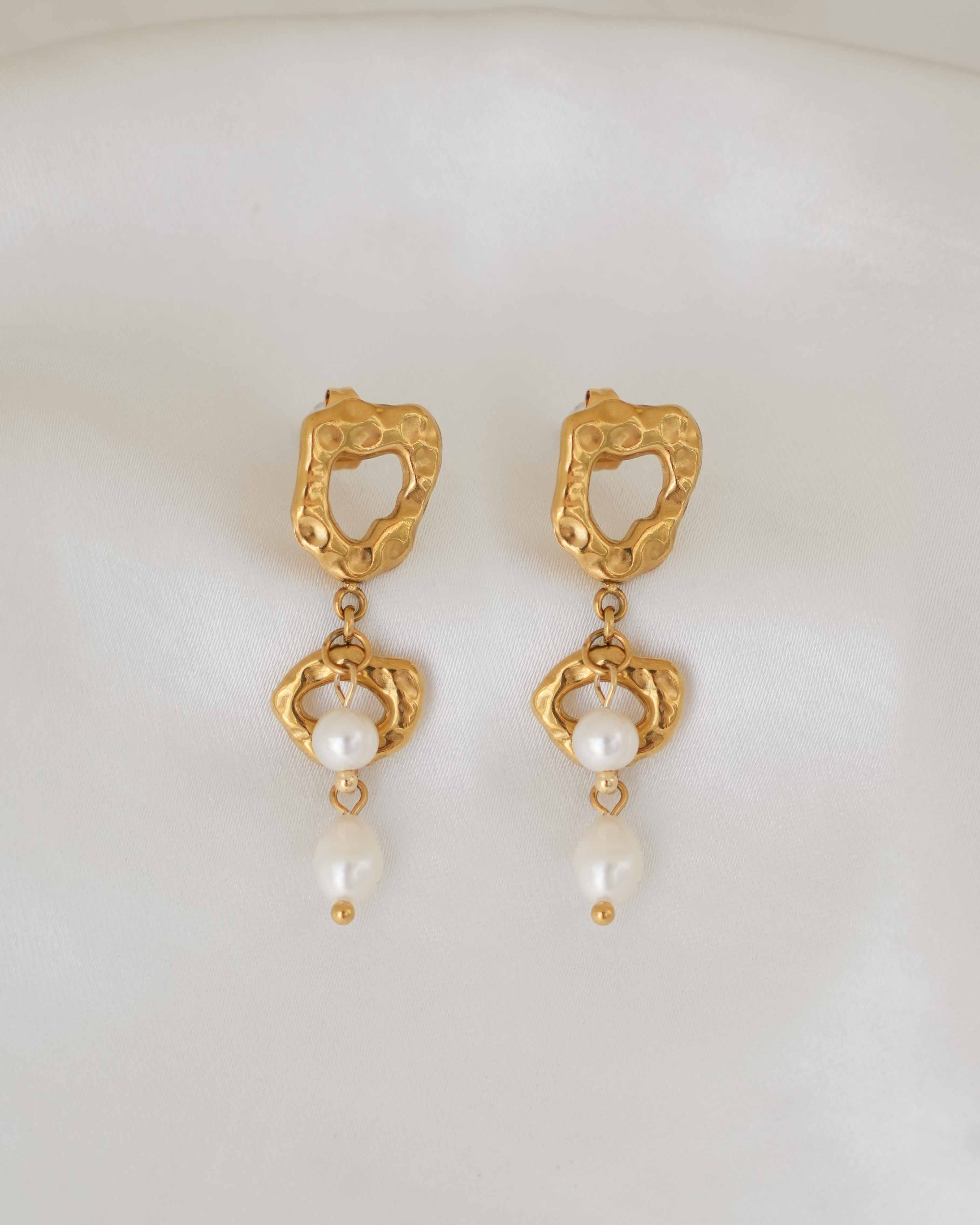 Everlace - 18k Gold Pearl Earrings