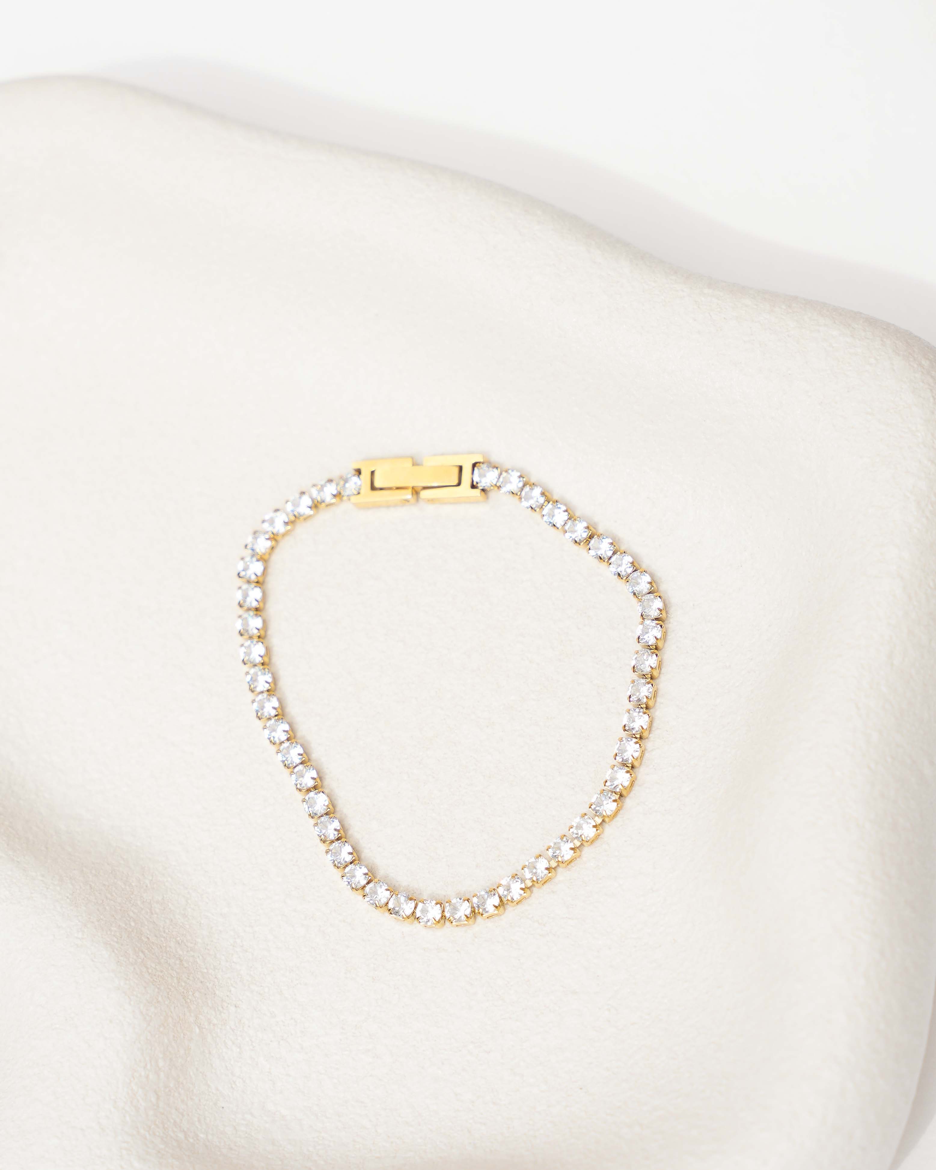 Anjali - 18k Gold Zirconia Tennis Bracelet