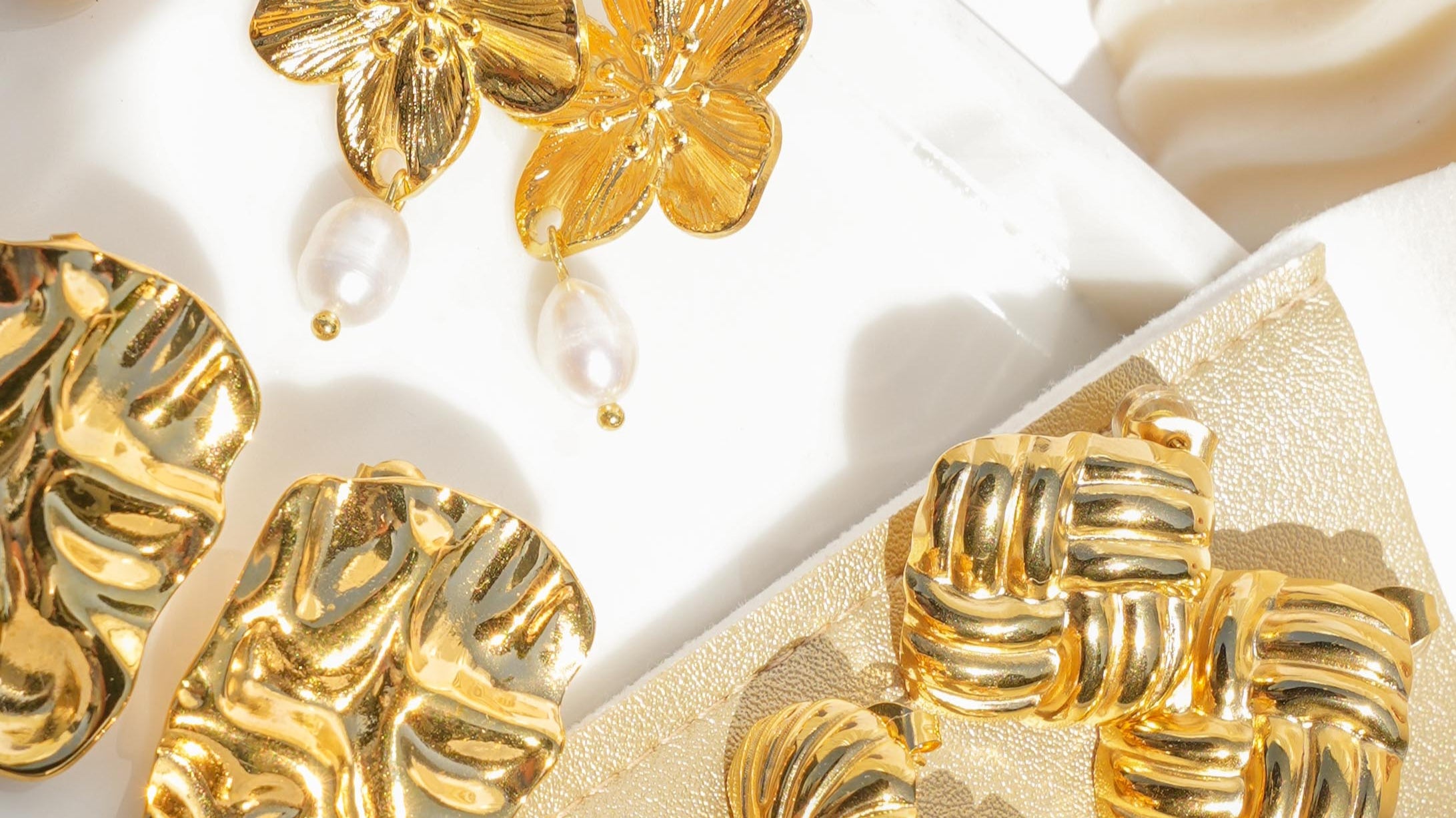 Leilani - 18k Gold Shell Pearl Earrings