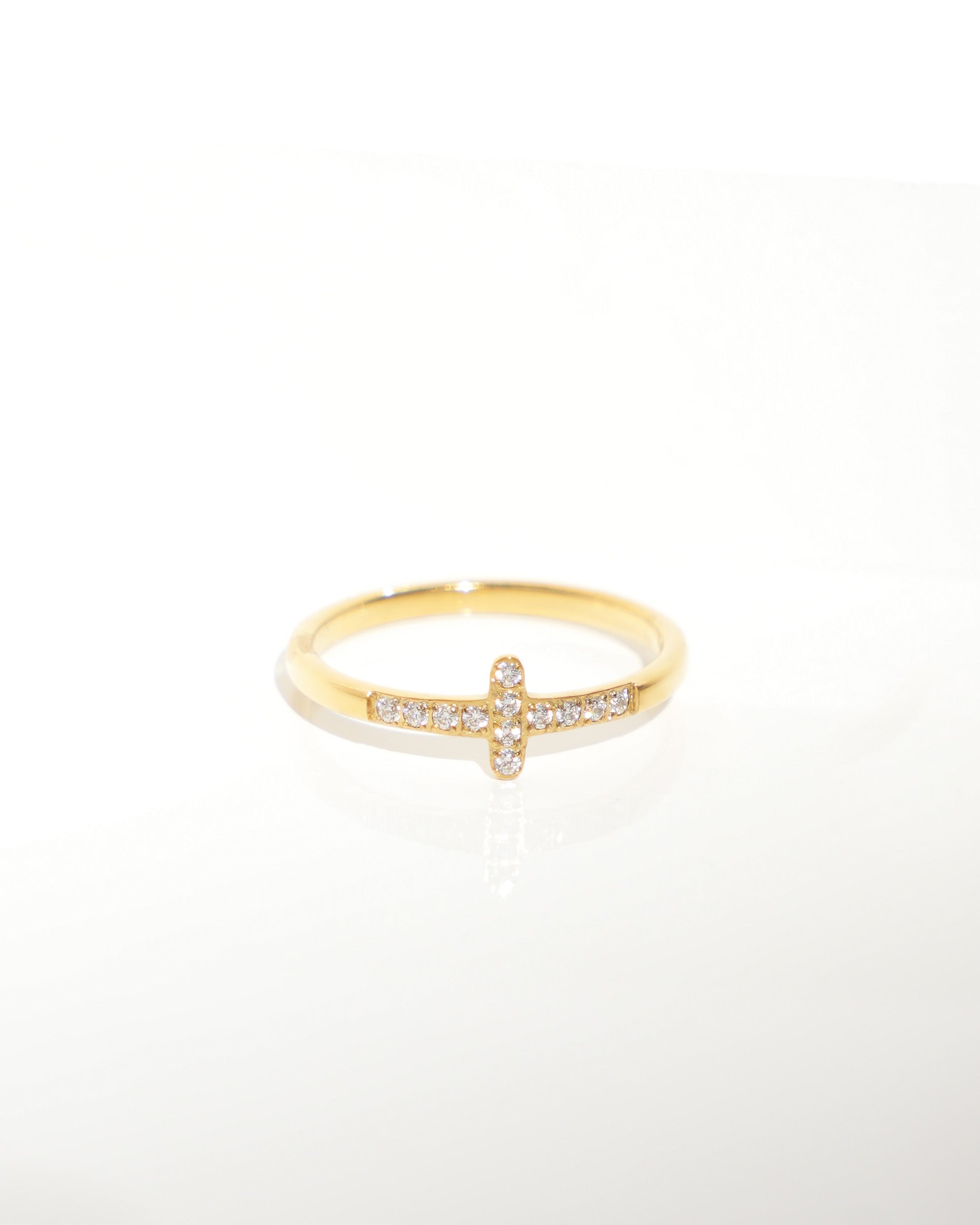 Haven - Silver Zirconia Cross Ring