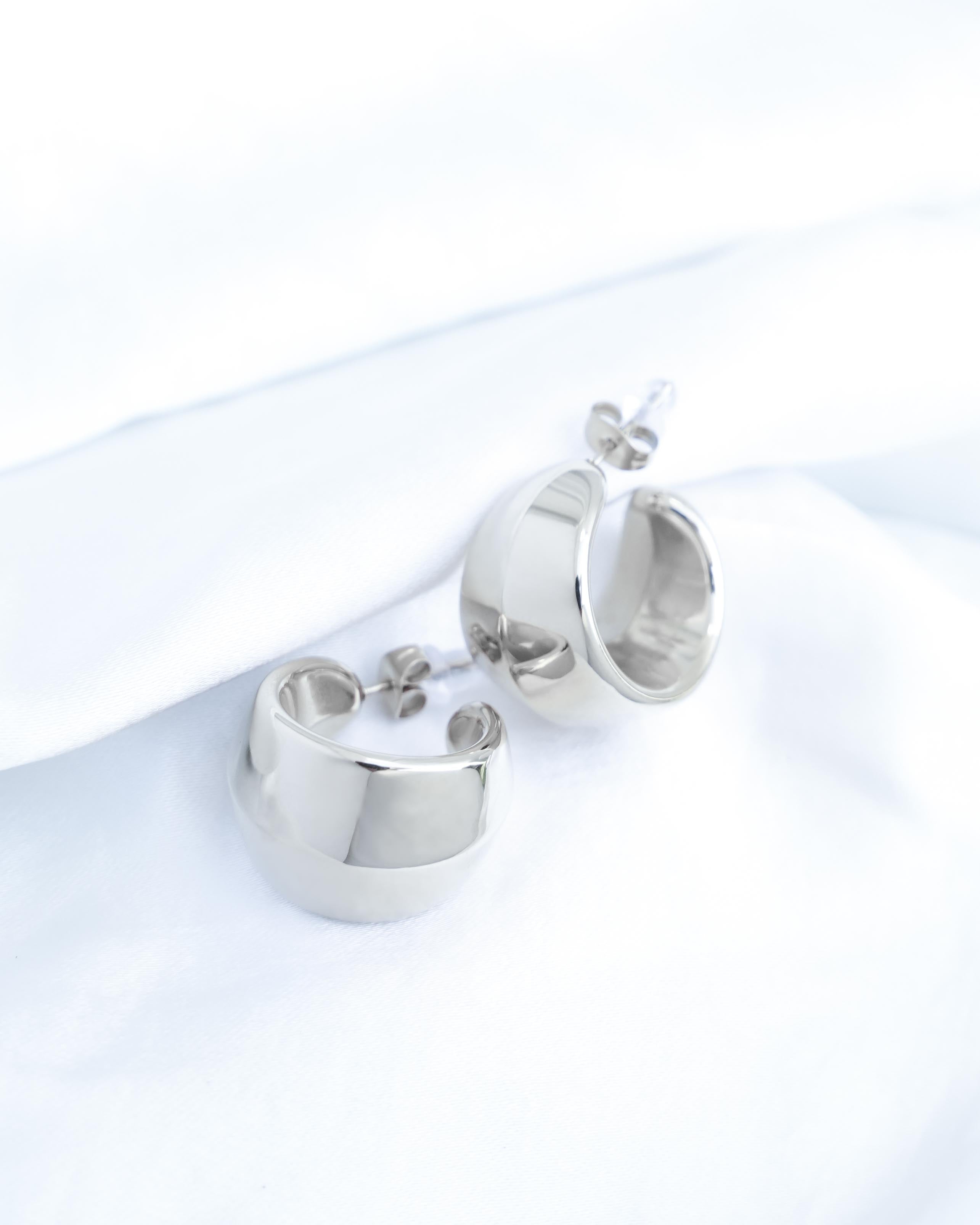 Abby - Silver Hoop Earrings