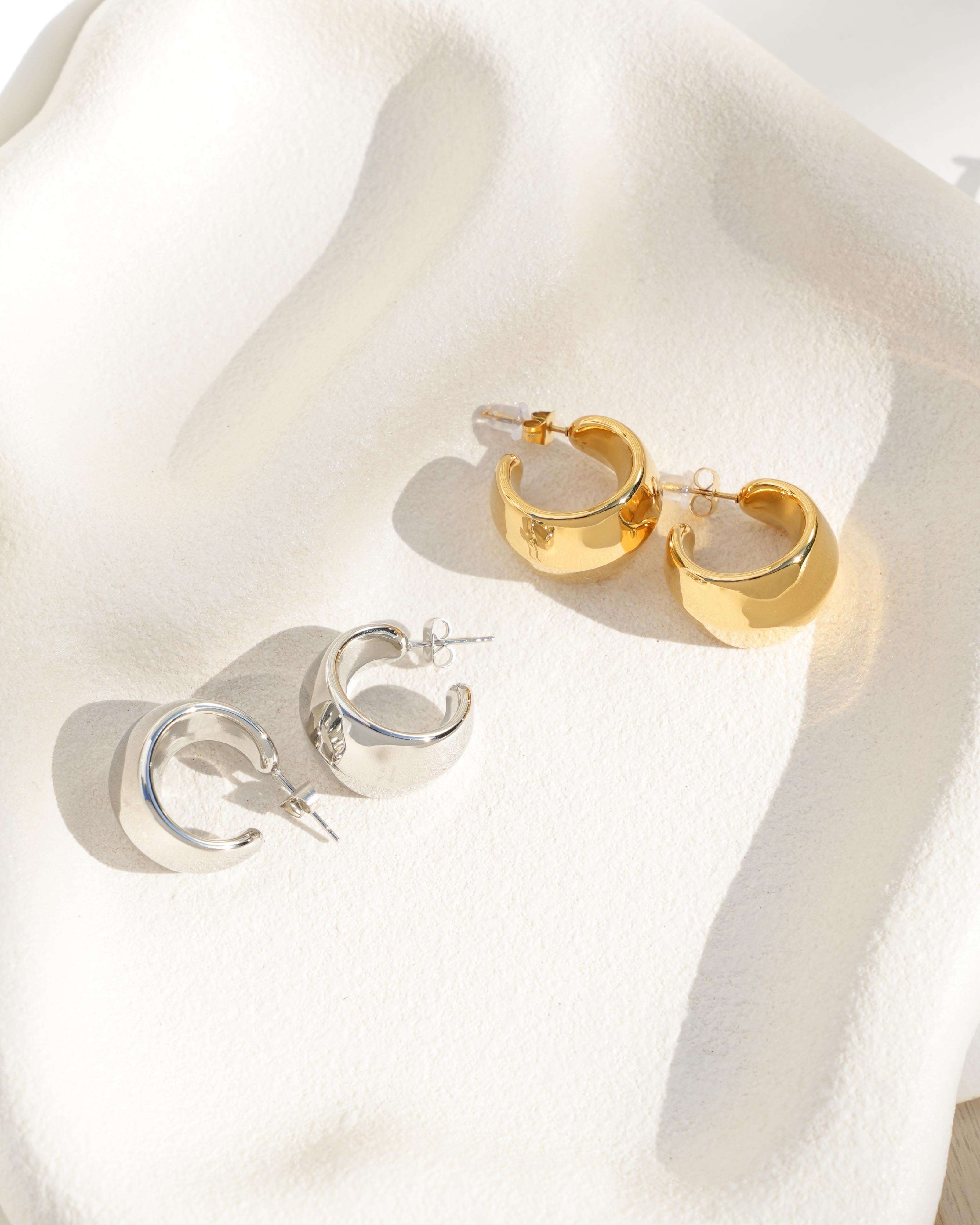 Abby - Silver Hoop Earrings