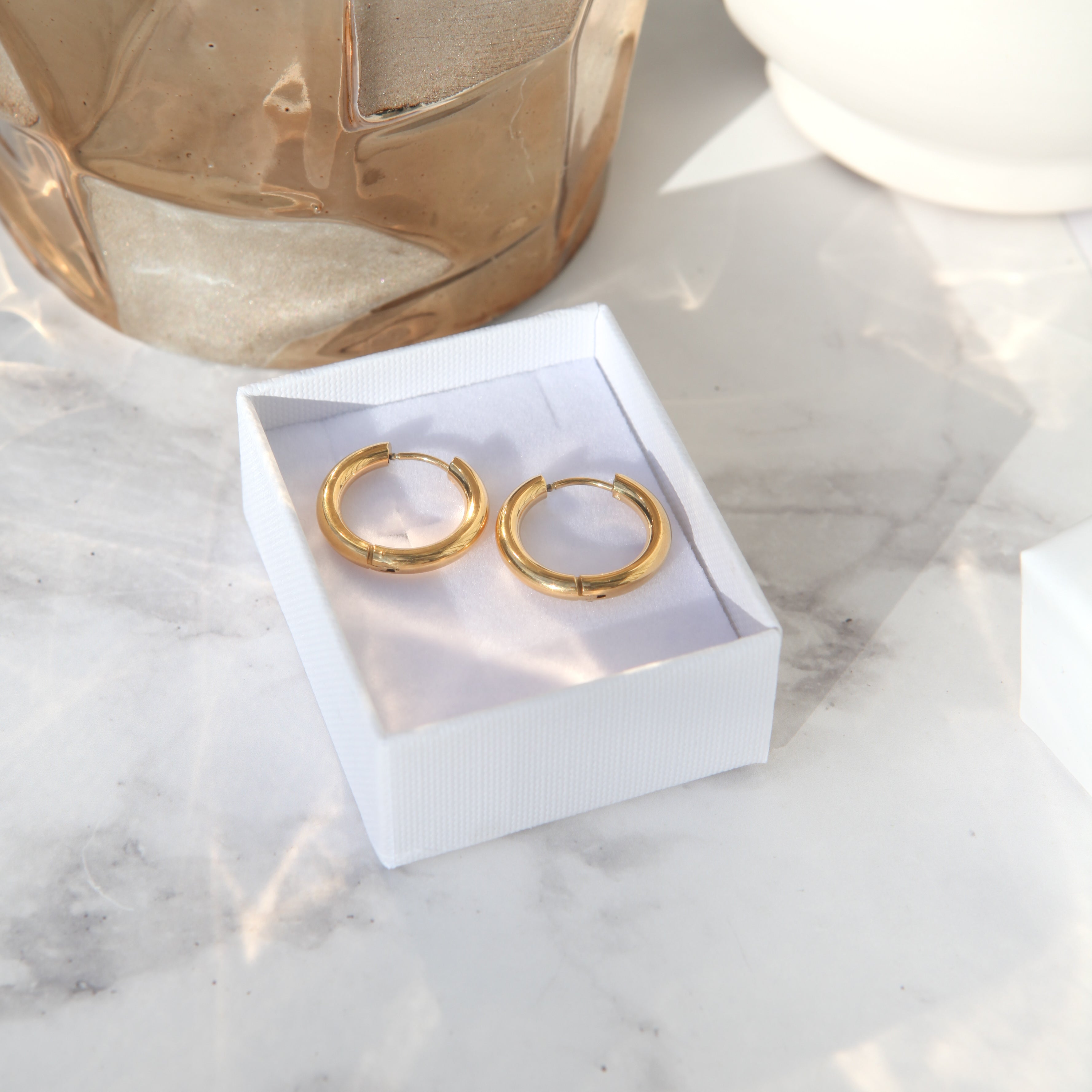 Signature Thick Hoops - 18k Gold Earrings