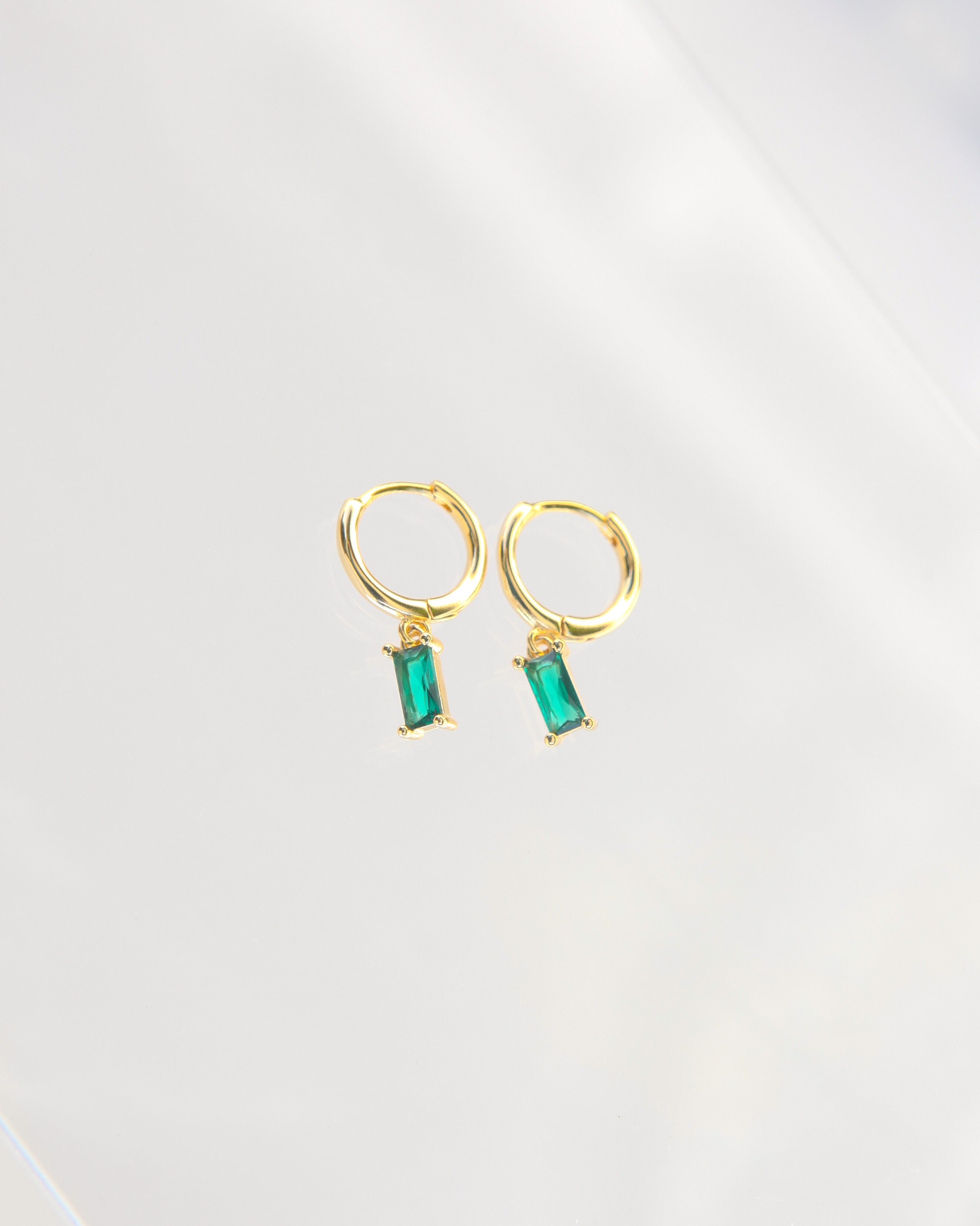 Midori - Green Drop Huggers 18k Gold