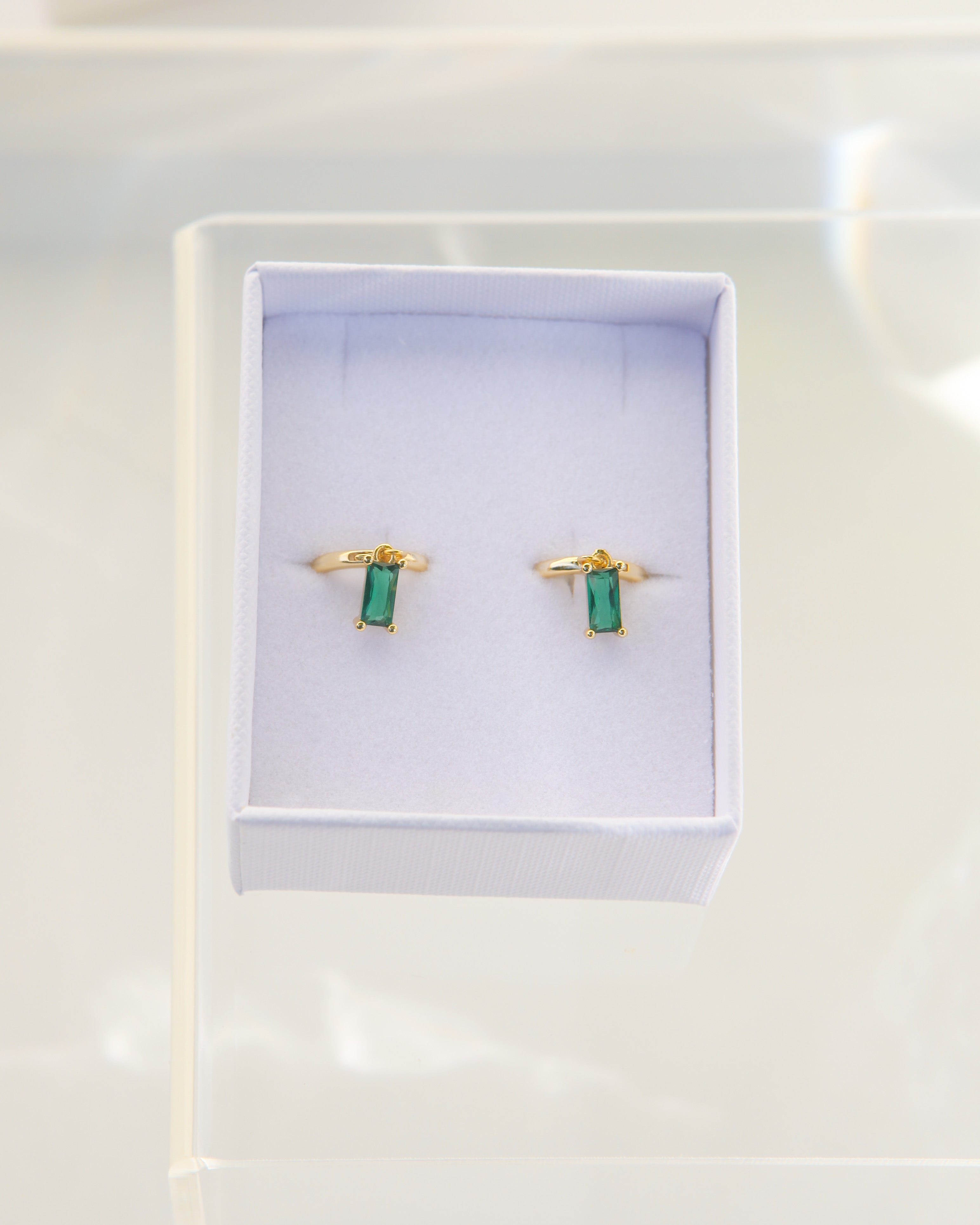 Midori - Green Drop Huggers 18k Gold