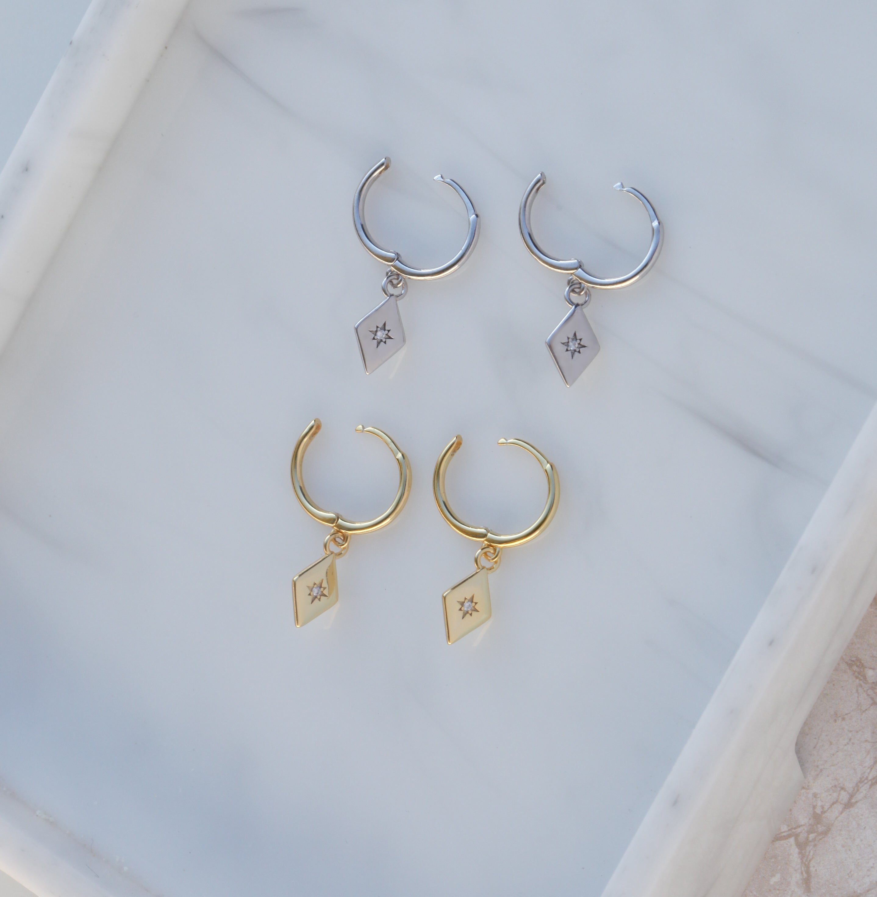 Riley - Drop Huggers 18k Gold