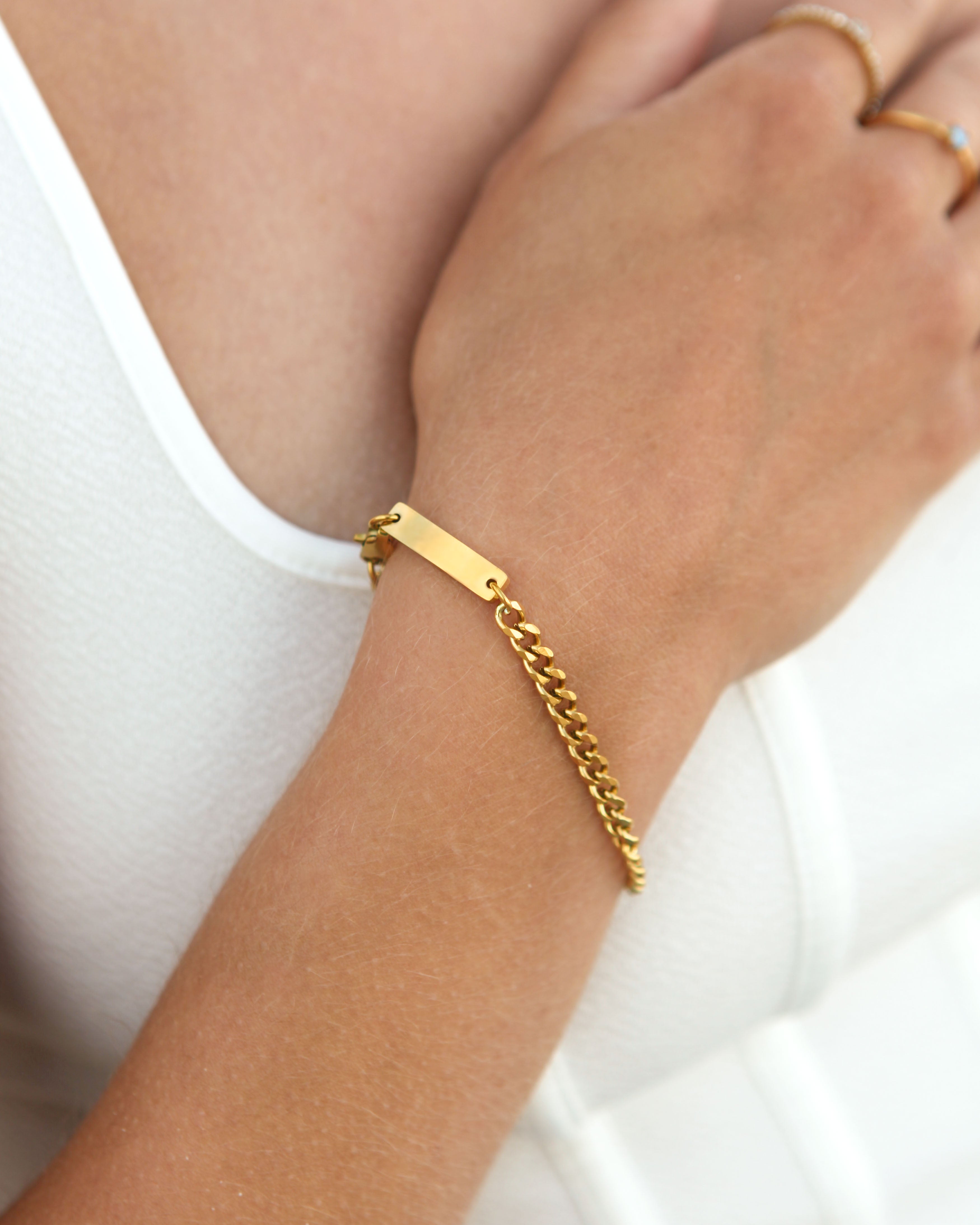Austin - 18k Gold Cuban Chain Bracelet