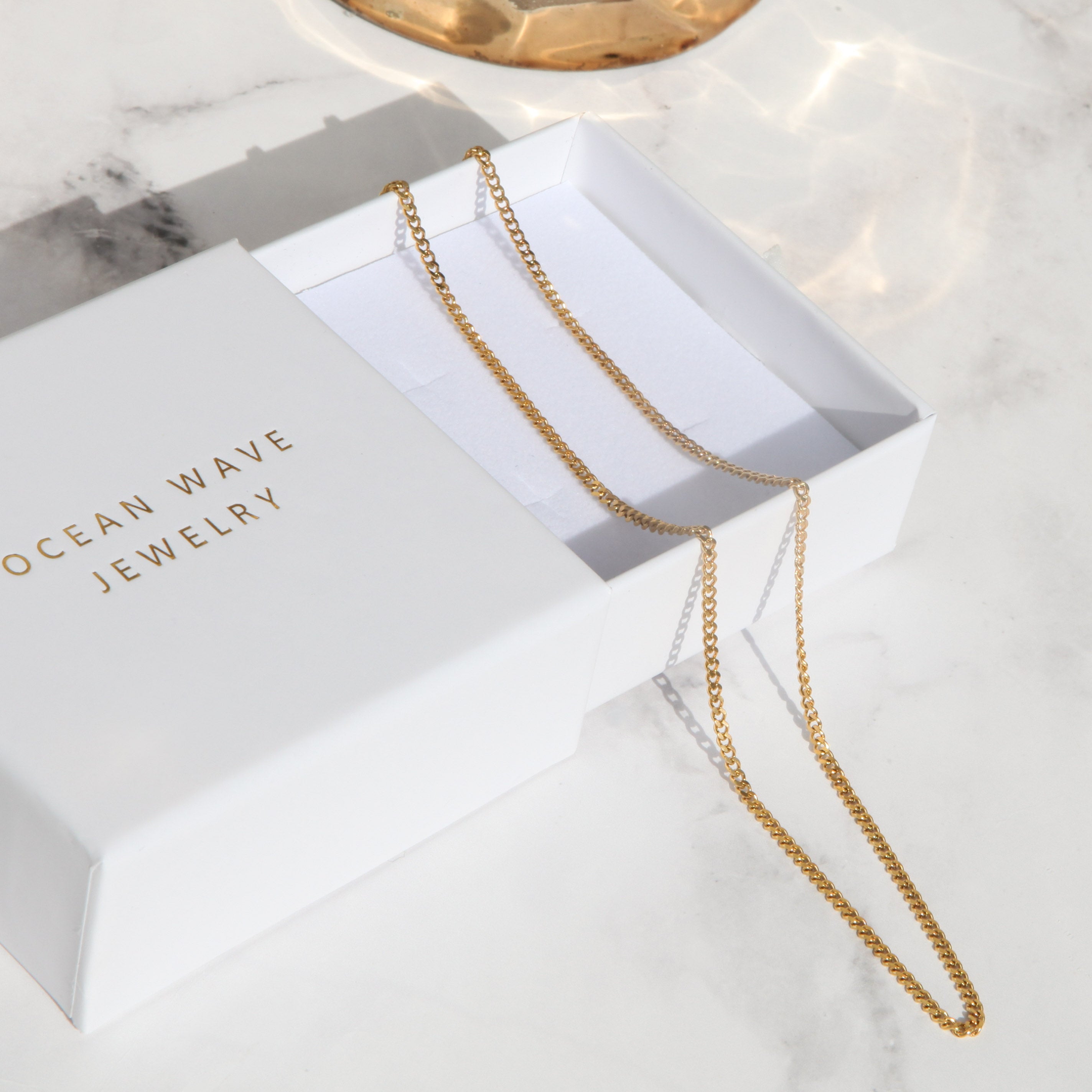 Harper - 18k Gold 2mm Cuban Chain Necklace