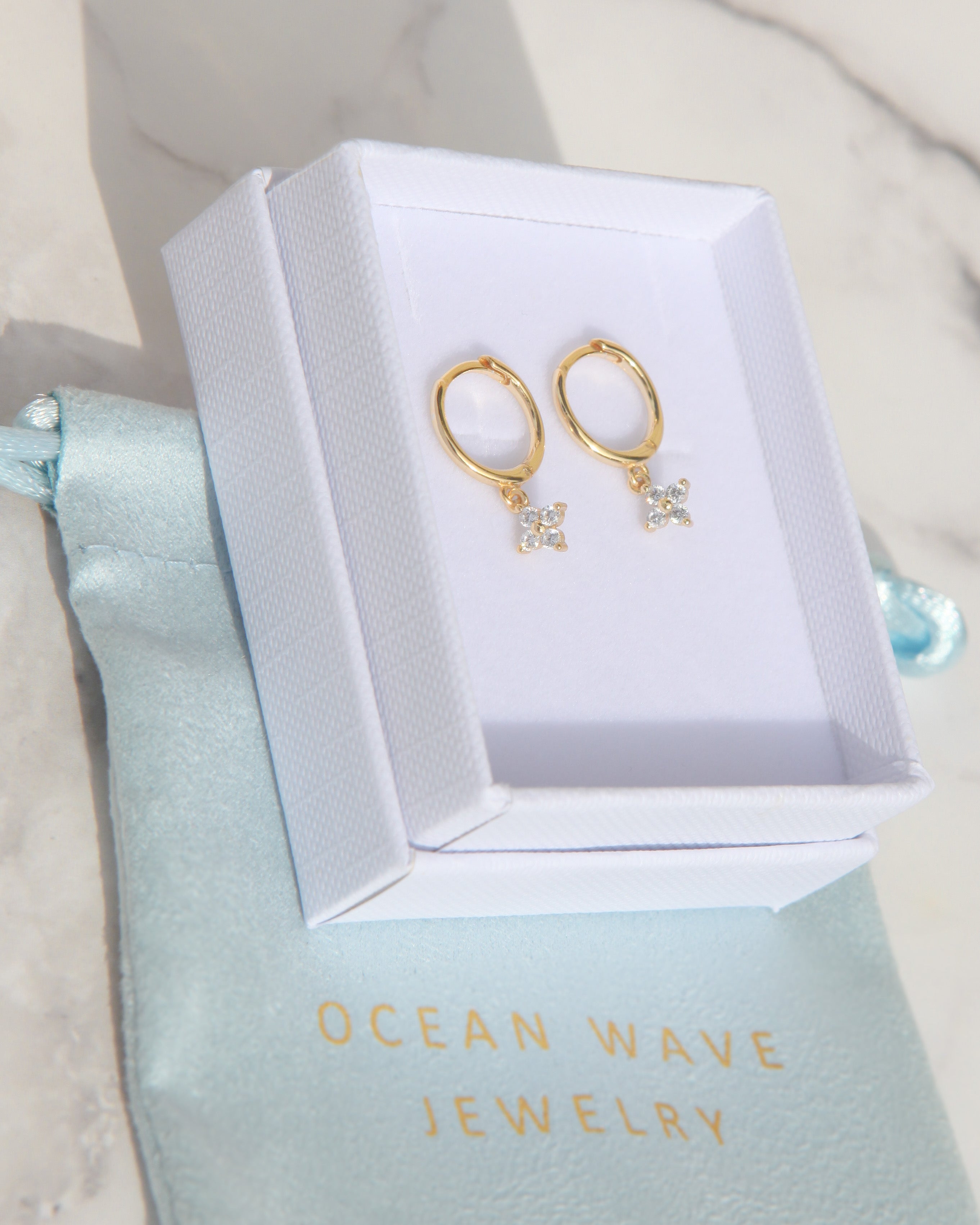 Ivy - Drop Huggers 18k Gold / Silver