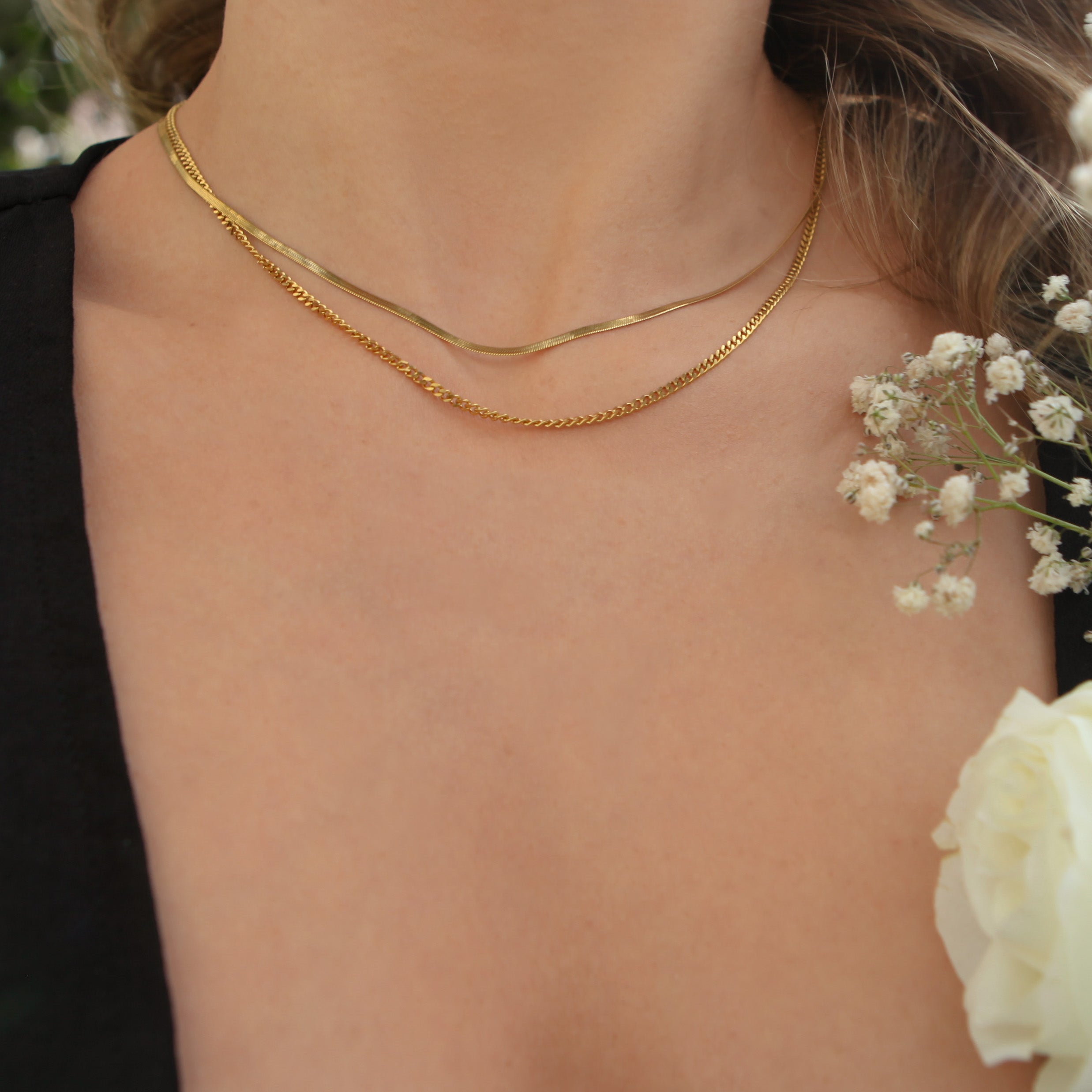 Harper - 18k Gold 2mm Cuban Chain Necklace