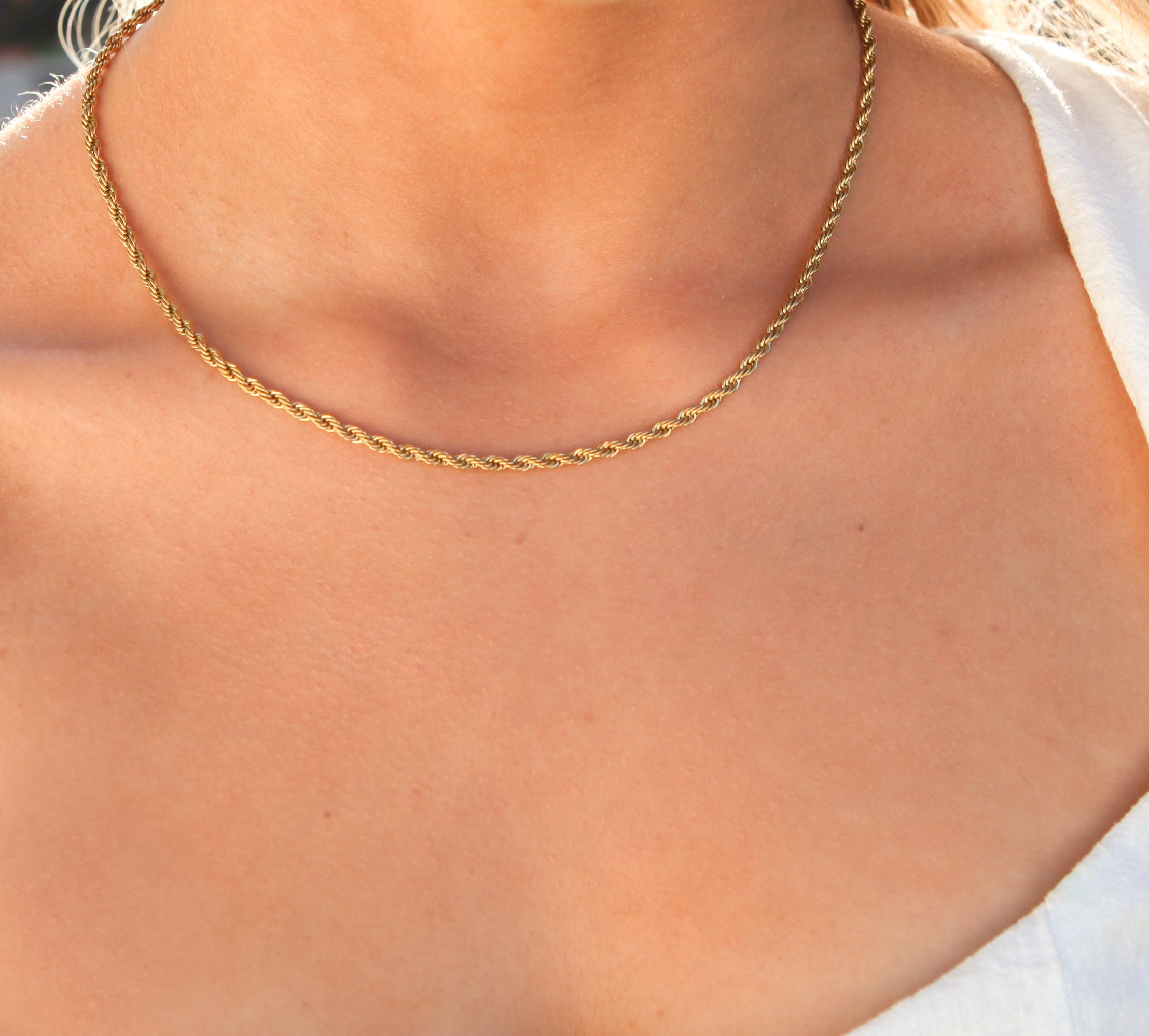 Jaydyn - 18k Gold Curl Chain Necklace