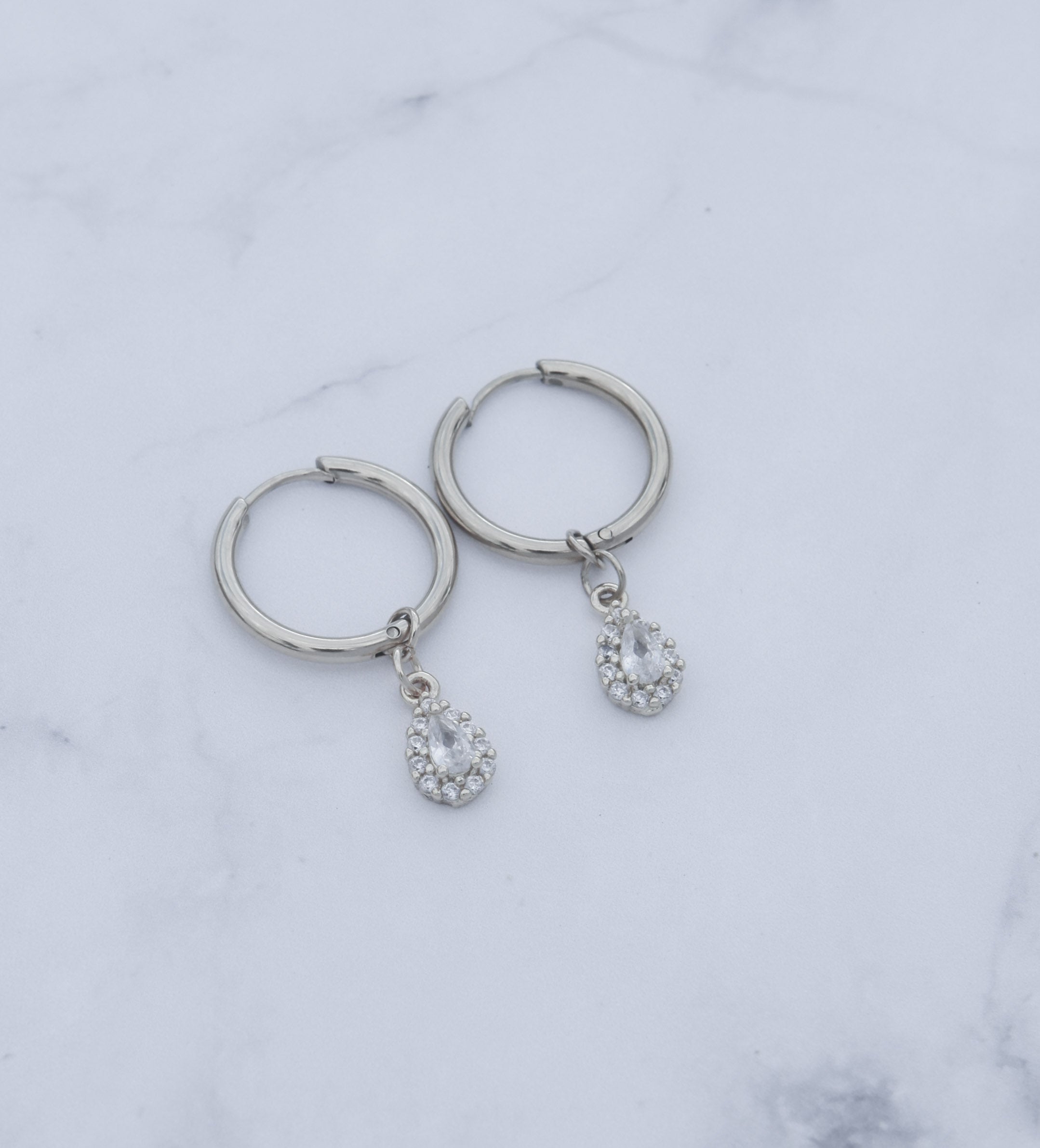 Hayden - Silver Zirconia Drop Earrings - Camilla Dovey Jewelry
