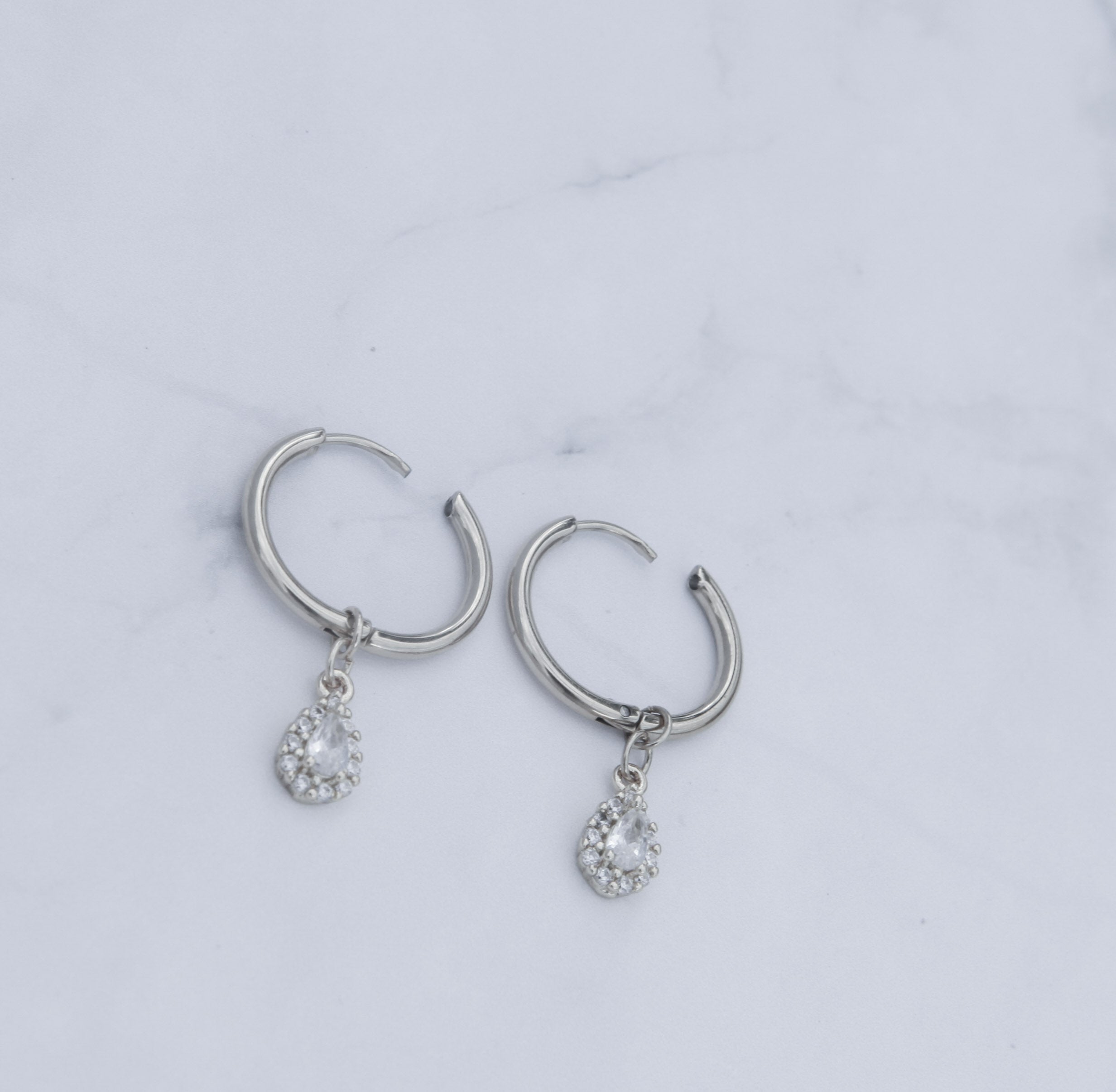 Hayden - Silver Zirconia Drop Earrings - Camilla Dovey Jewelry