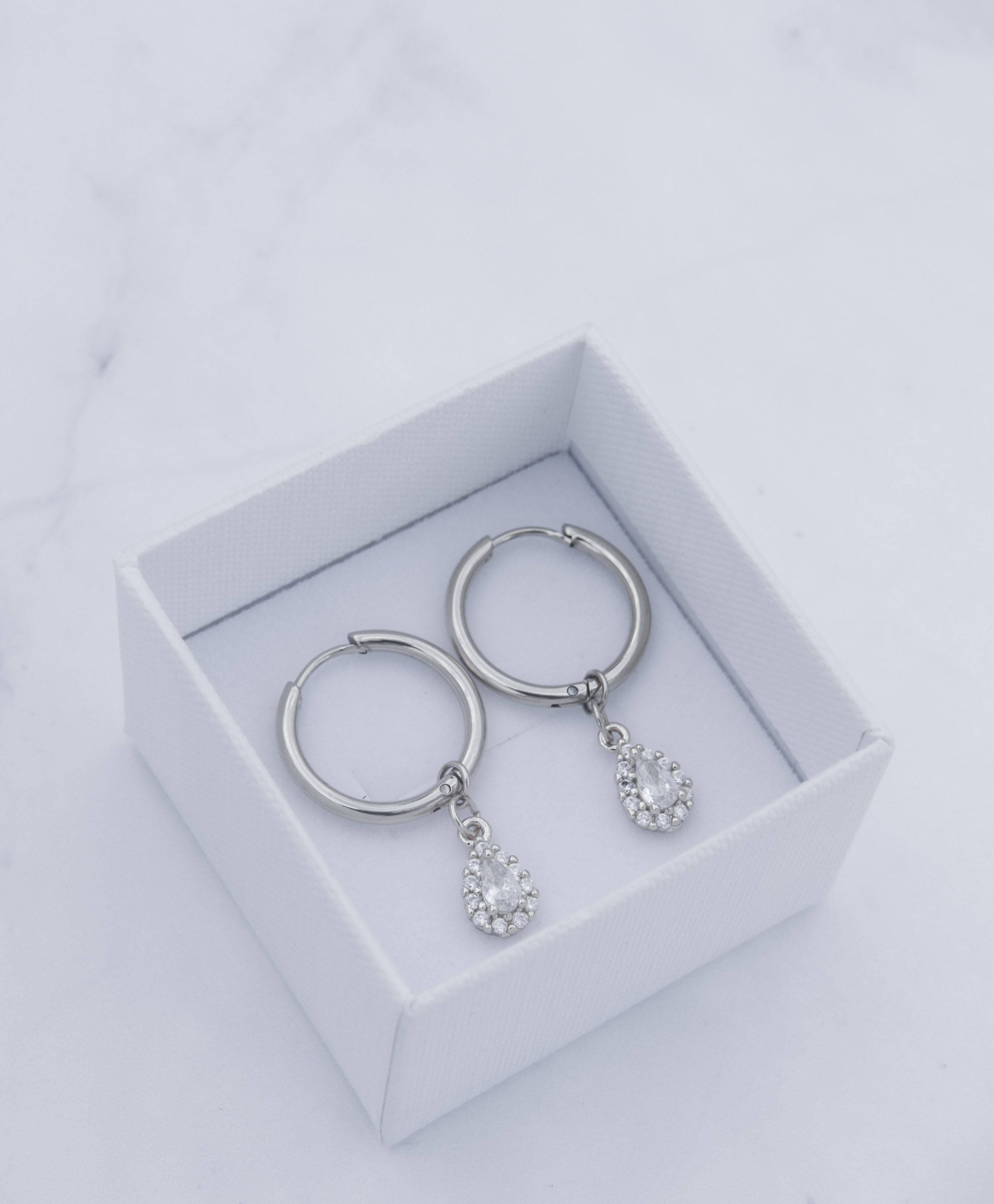 Hayden - Silver Zirconia Drop Earrings - Camilla Dovey Jewelry