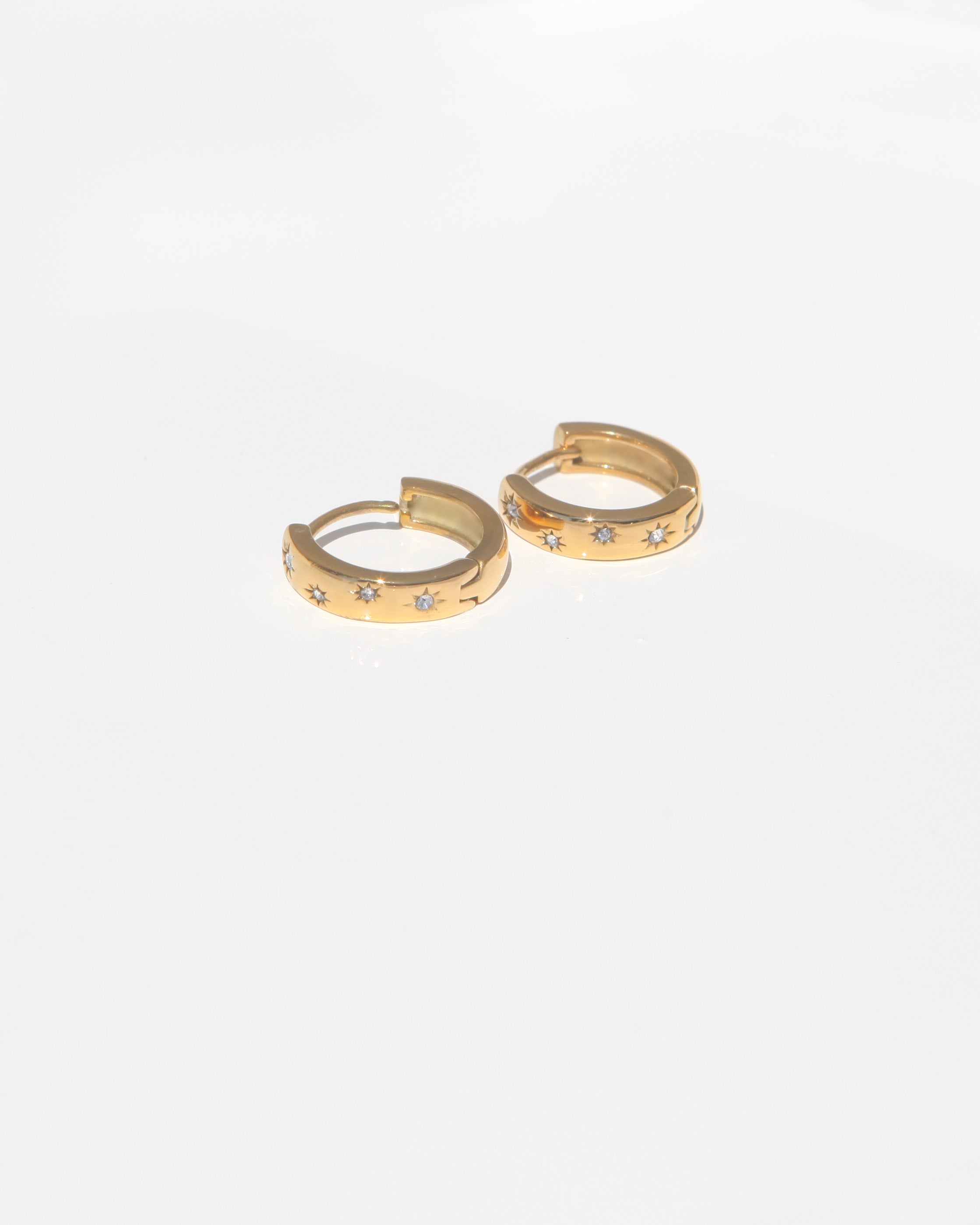 Starry Hoops - 18k Gold Earrings