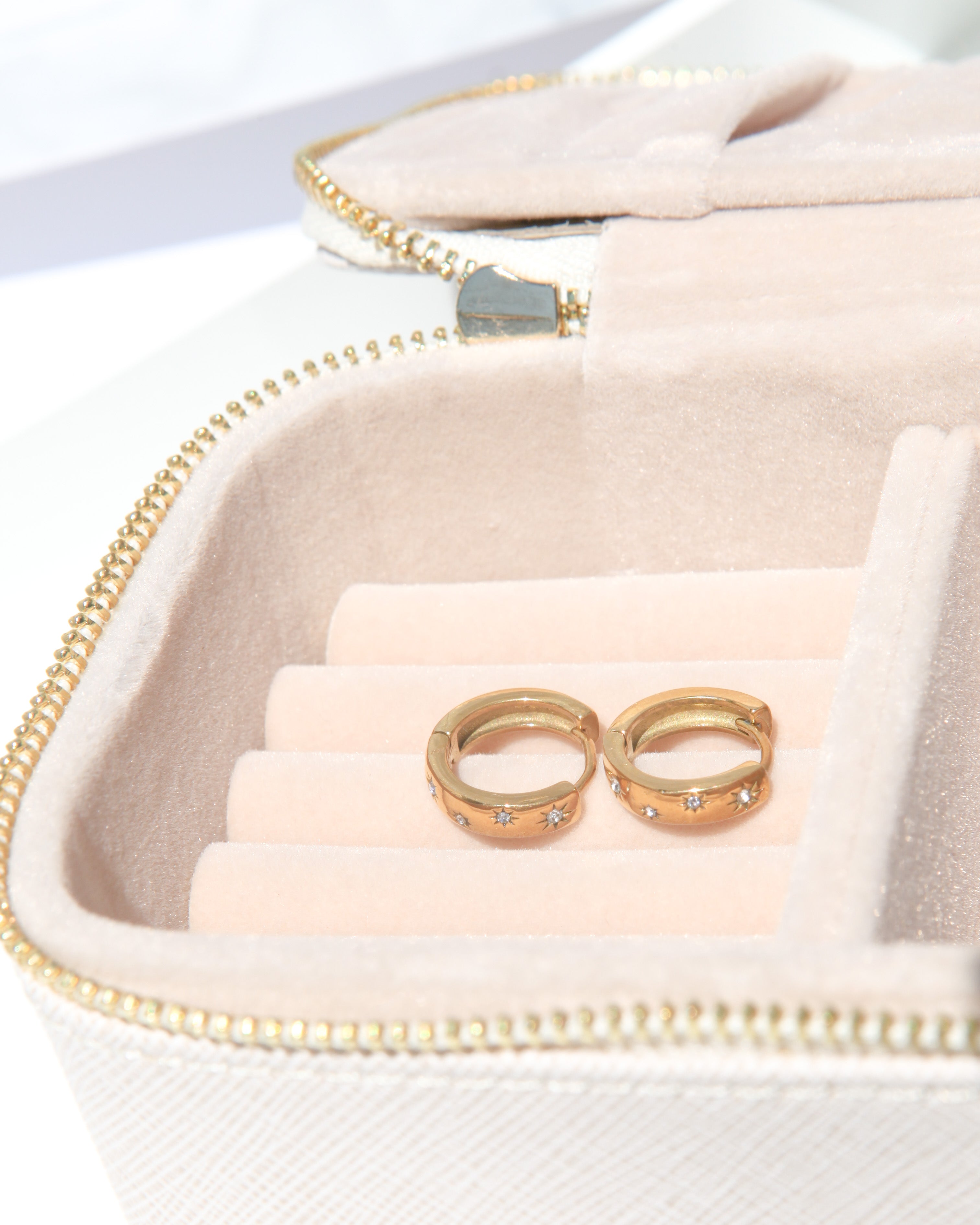 Starry Hoops - 18k Gold Earrings