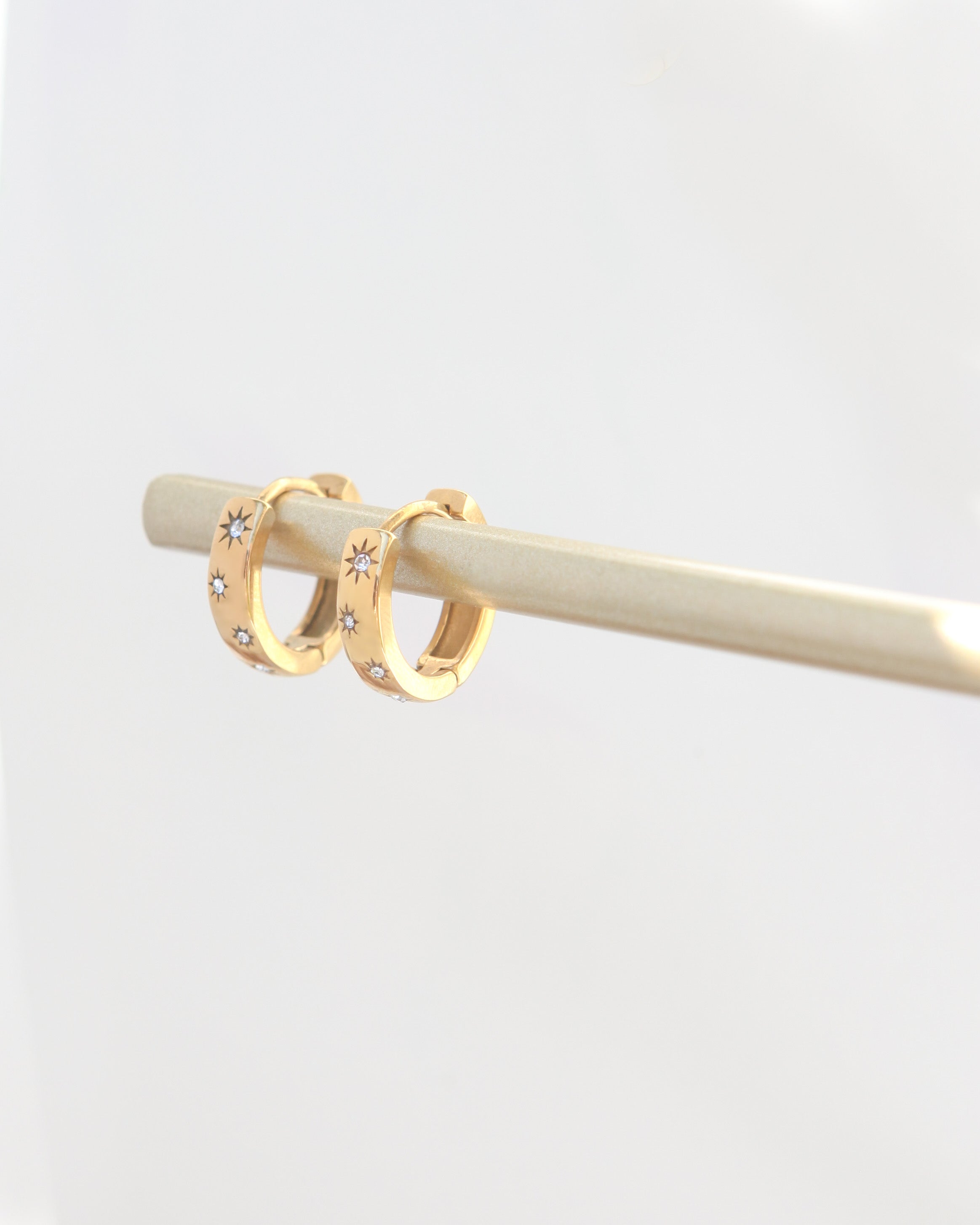 Starry Hoops - 18k Gold Earrings