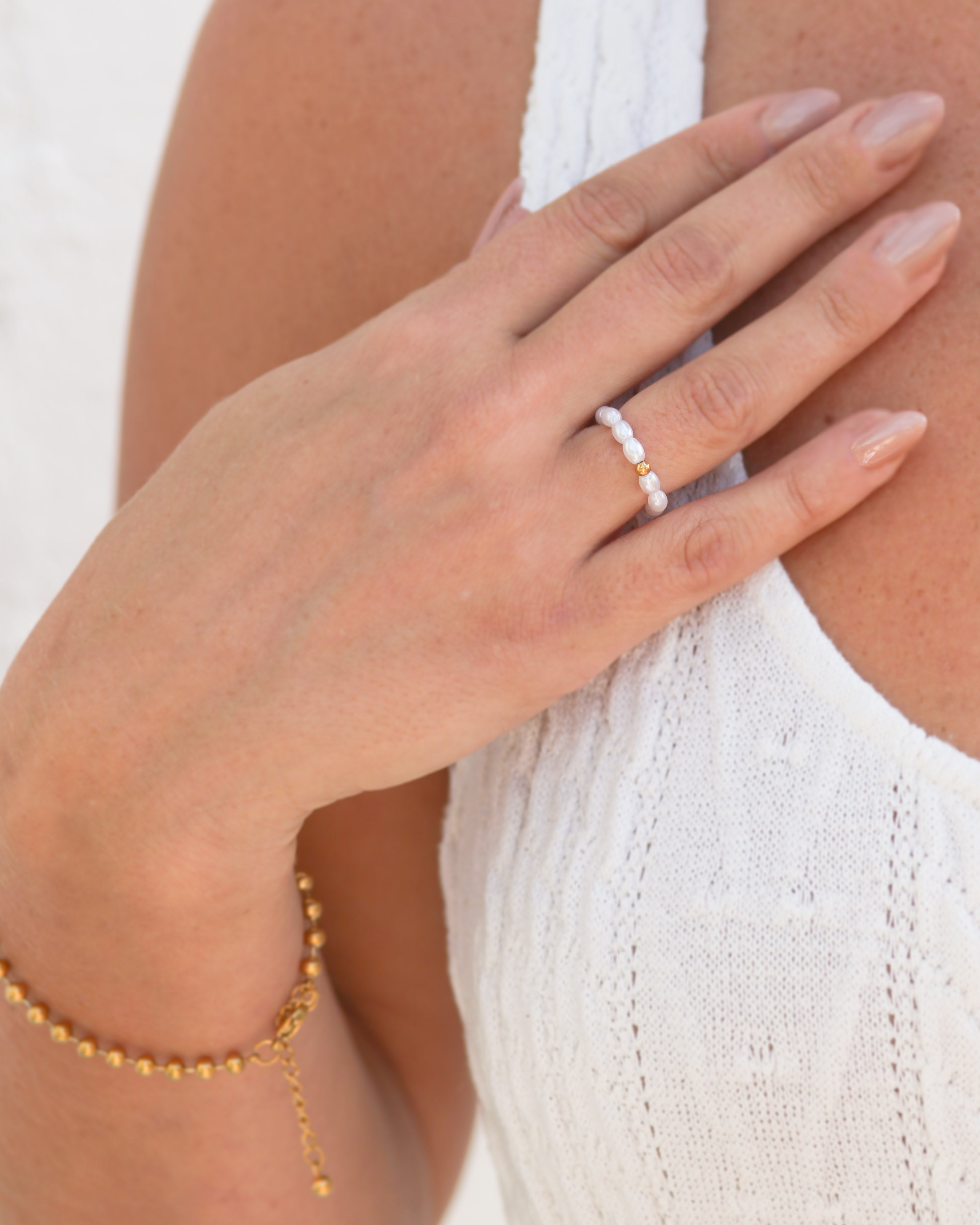 Khairo - White Pearl Ring