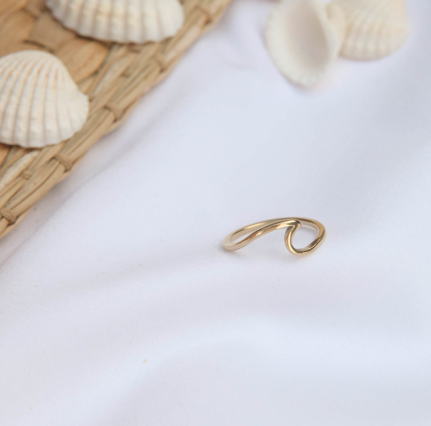 Ocean Wave Ring - 18k Gold plated stainless steel - Camilla Dovey Jewelry