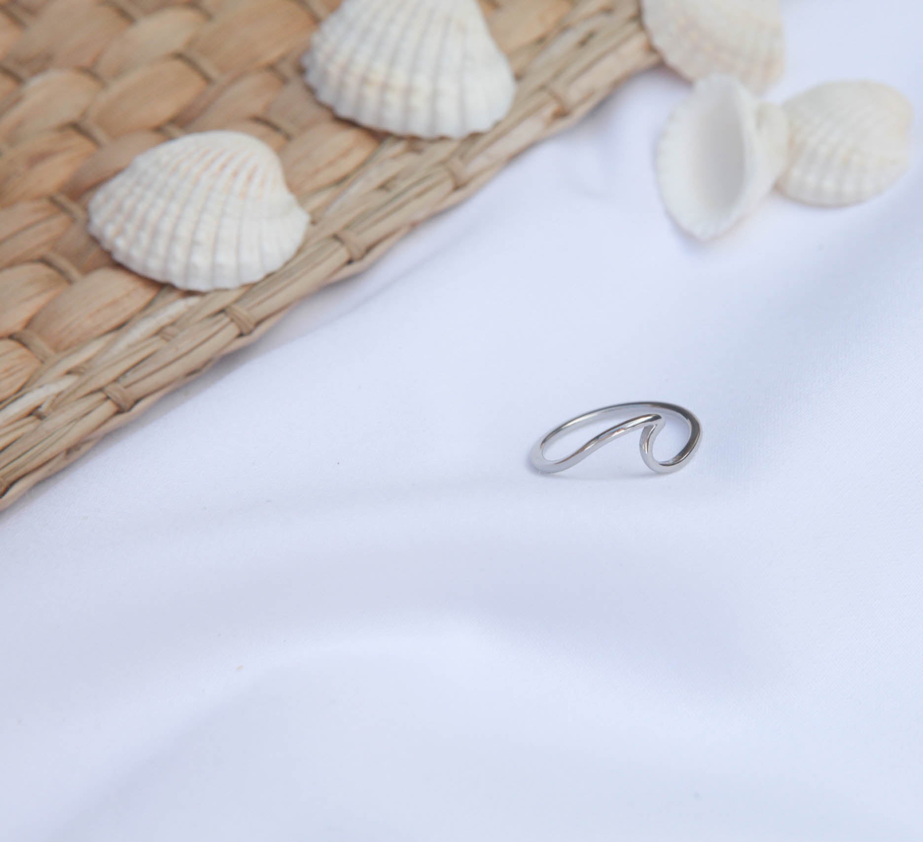 Ocean Wave Ring - Stainless Steel - Camilla Dovey Jewelry