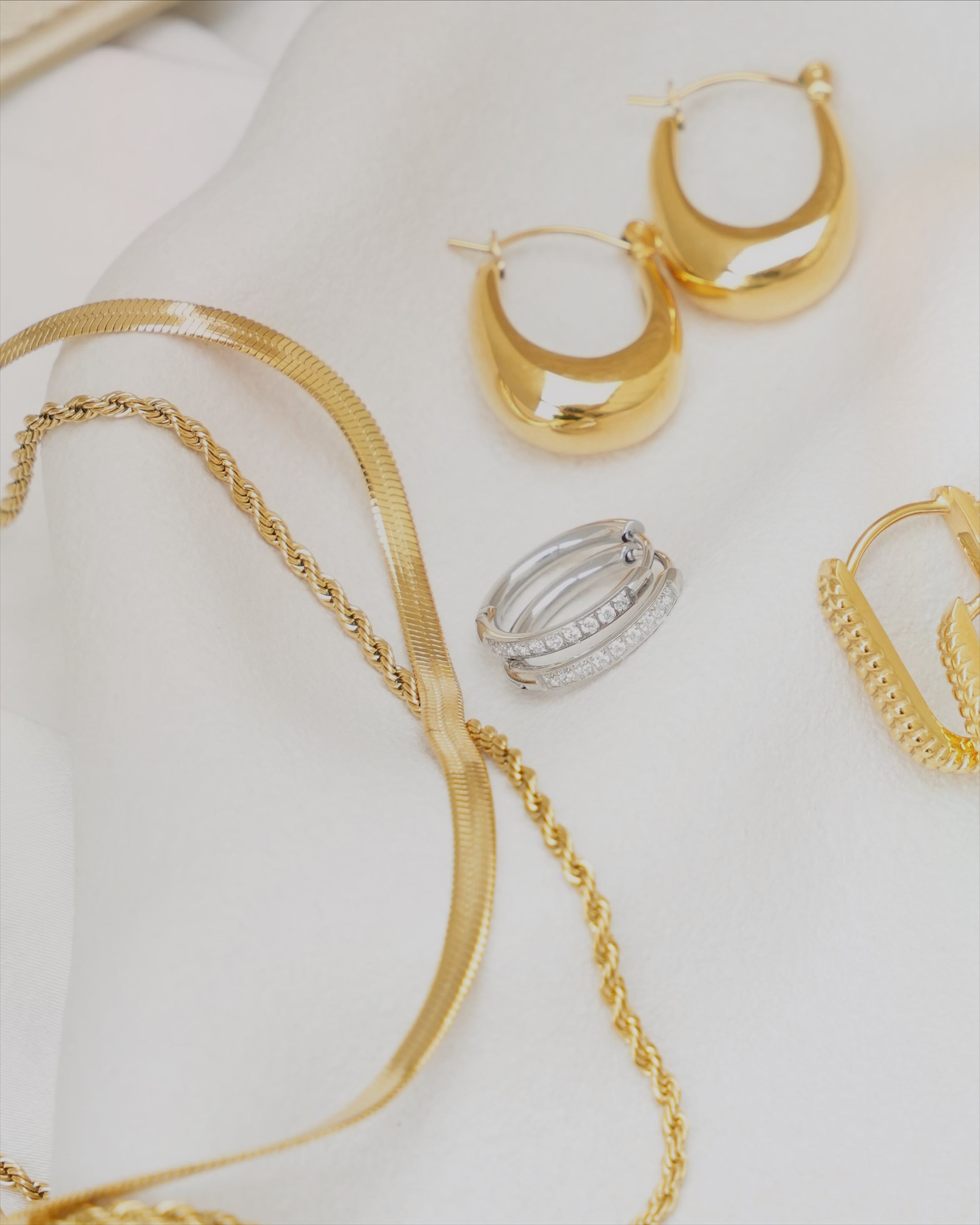 Kim - Silver Cubic Zirconia Hoops