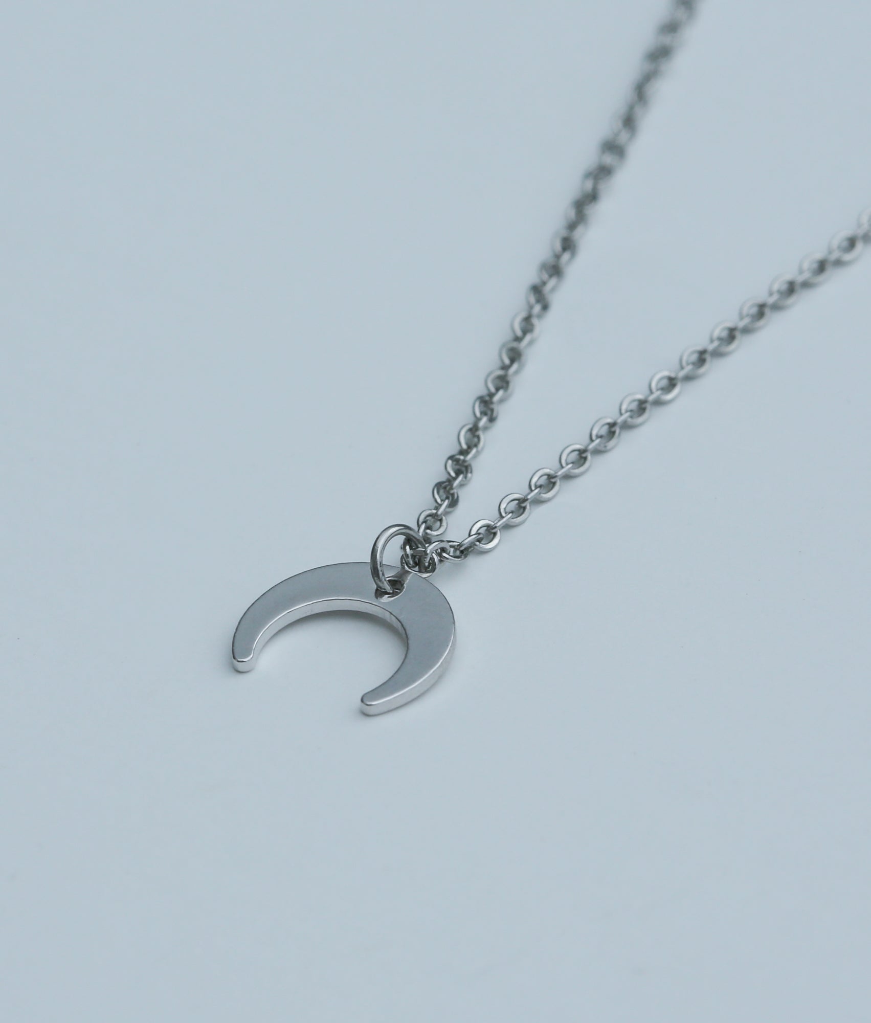 Zoe - Silver Crescent Moon Necklace - Camilla Dovey Jewelry